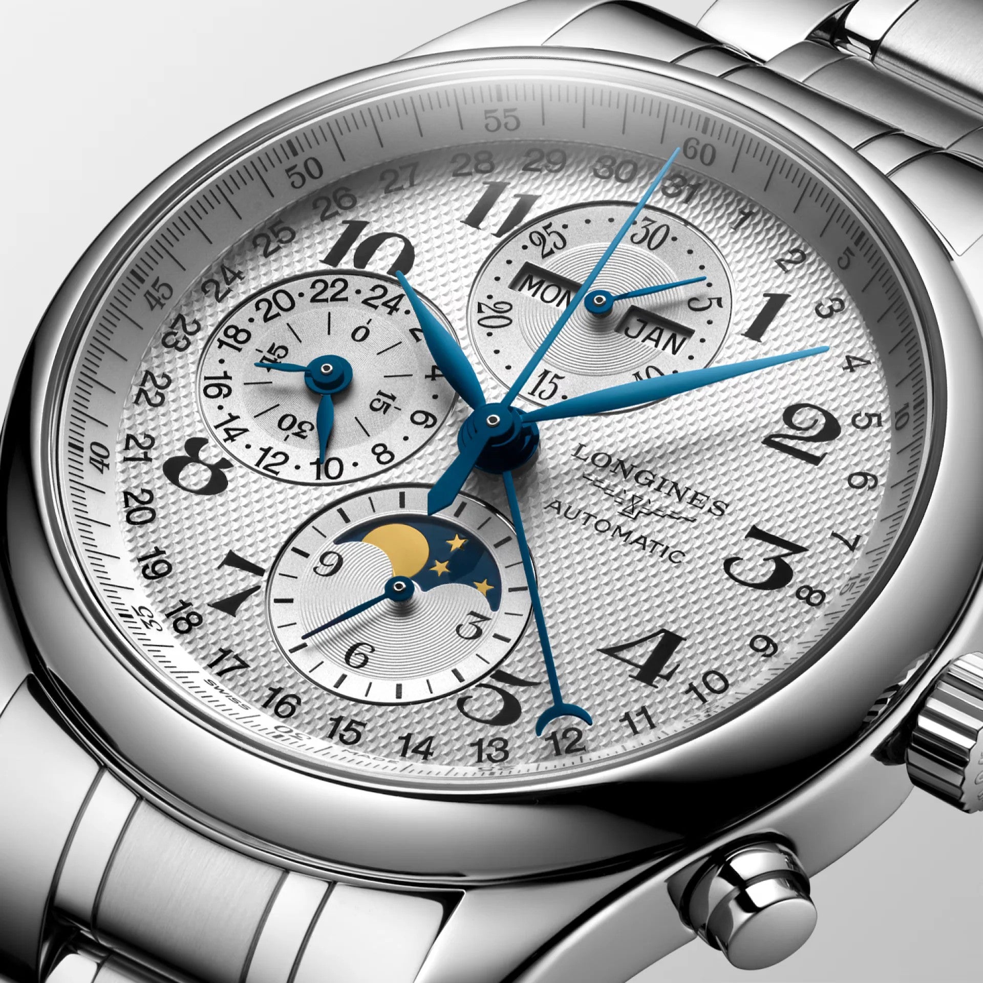 LONGINES MASTER COLLECTION CHRONOGRAPH MOONPHASE: SWISS PRECISION AND LUNAR ELEGANCE