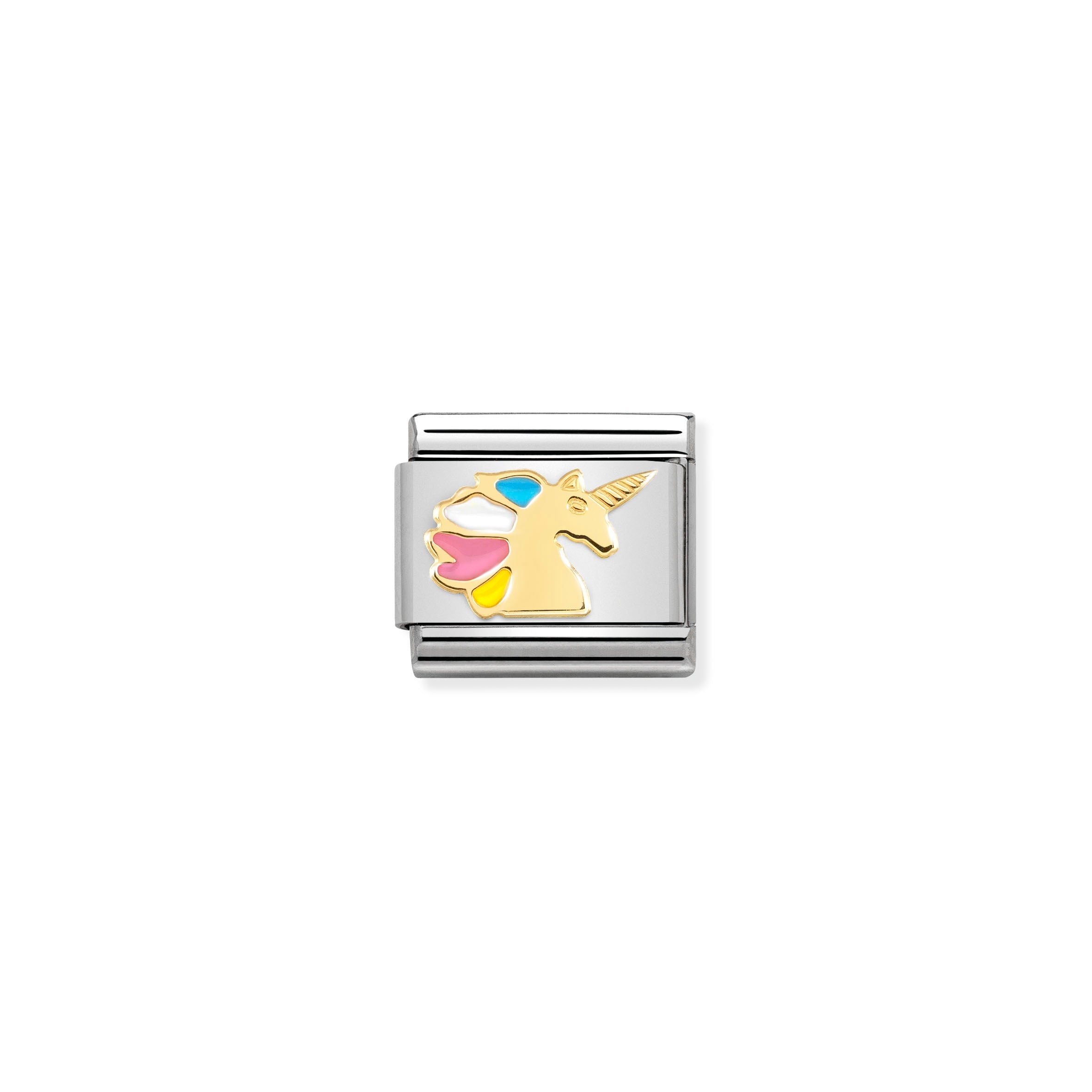 Composable Classic Symbols Steel, Enamel And 18k Gold Multicolor Unicorn