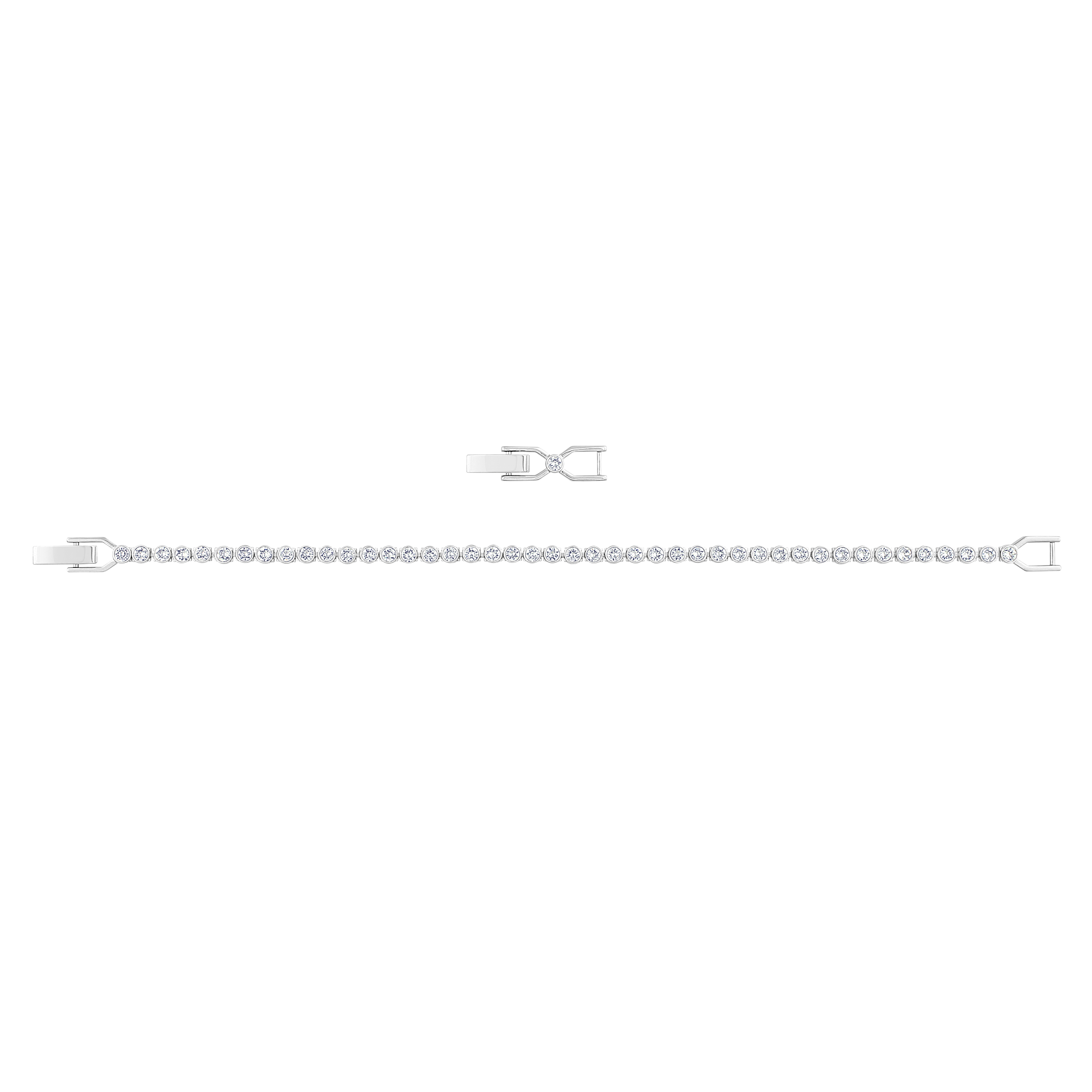 SWAROVSKI EMILY BRACELET, ROUND CUT, WHITE, RHODIUM PLATED 1808960