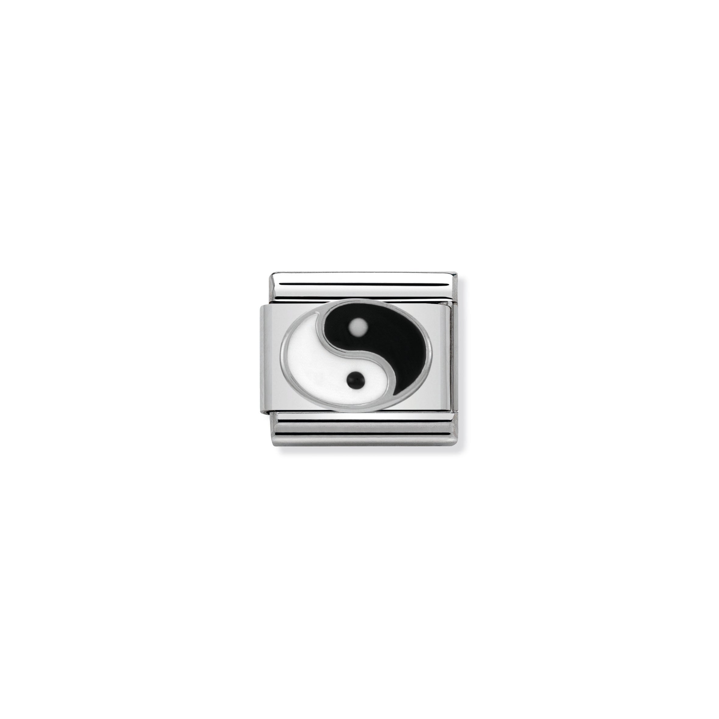 Composable Classic Symbols In Stainless Steel , Enamel And 925 Sterling Silver Ying Yang
