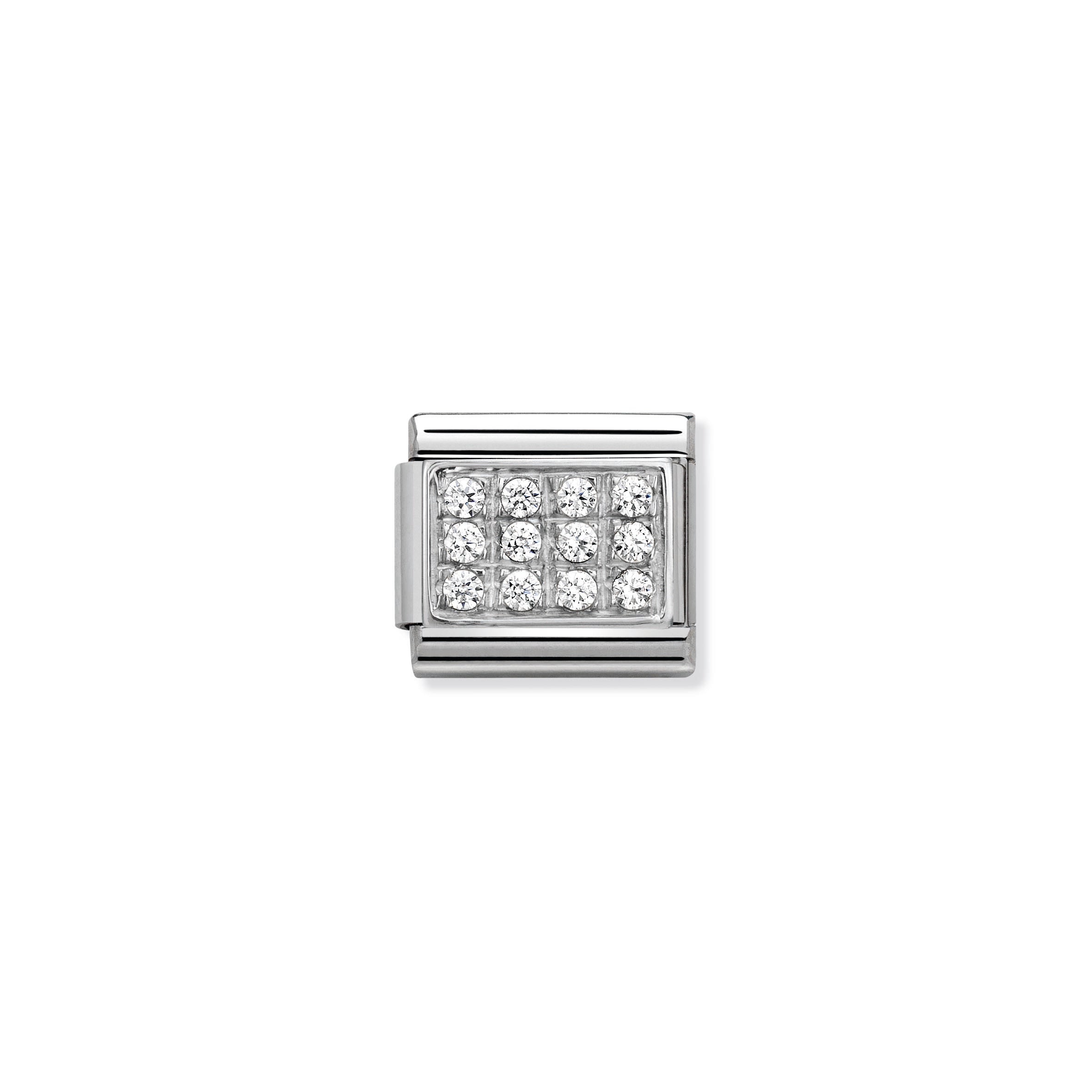 Composable Cl Pave In Stainless Steel, Cubic Zirconia And 925 Sterling Silver White Cz