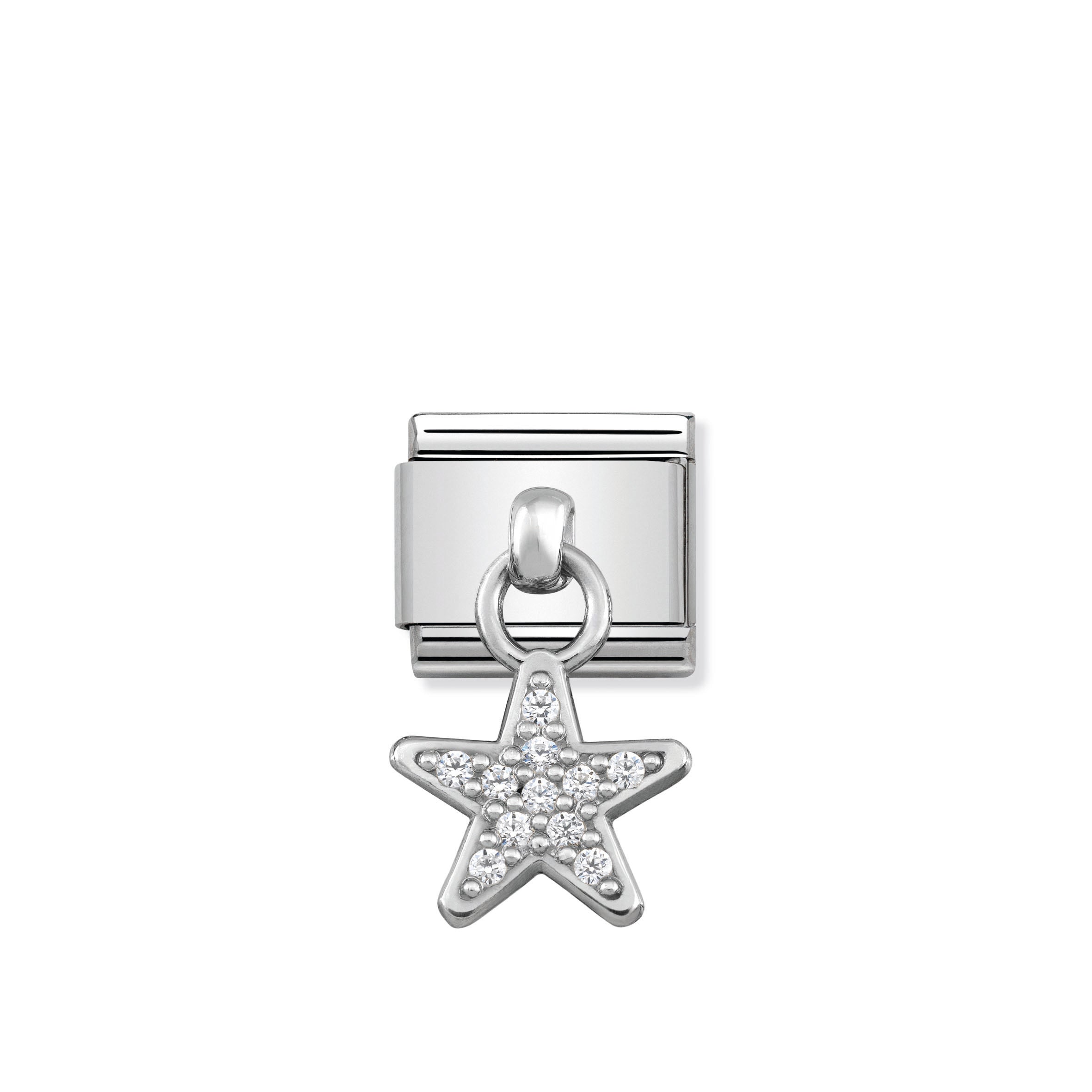 Composable Classic Charms Stainless Steel And 925 Sterling Silver Star