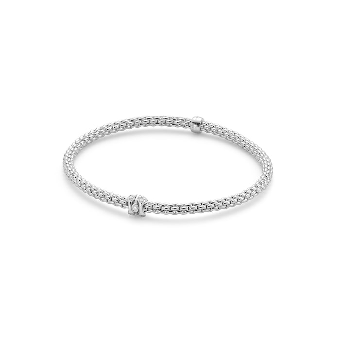 Fope Flex'it White Gold Diamond Prima Bracelet- Size Medium 74308BX_BB_B_BBB_00M