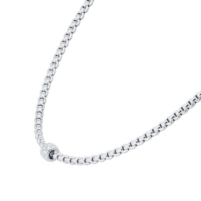 Fope 18ct White Gold EKA Tiny 0.19cttw Diamond Necklace 73001CX_PB_B_XBX_050