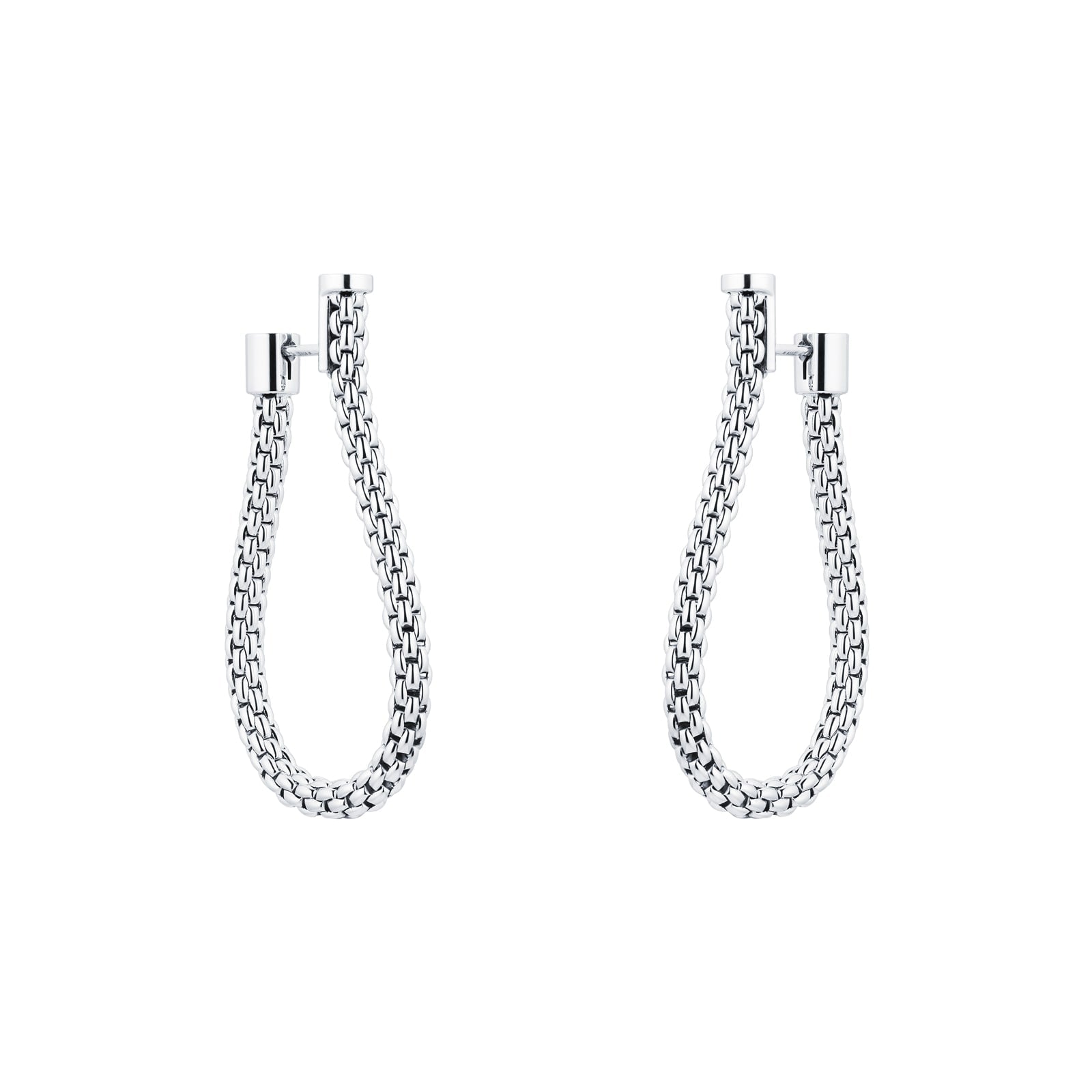 Fope Essentials Flex'it 18ct White Gold Small Teardrop Earrings 04E08OX_XX_B_XXX_000