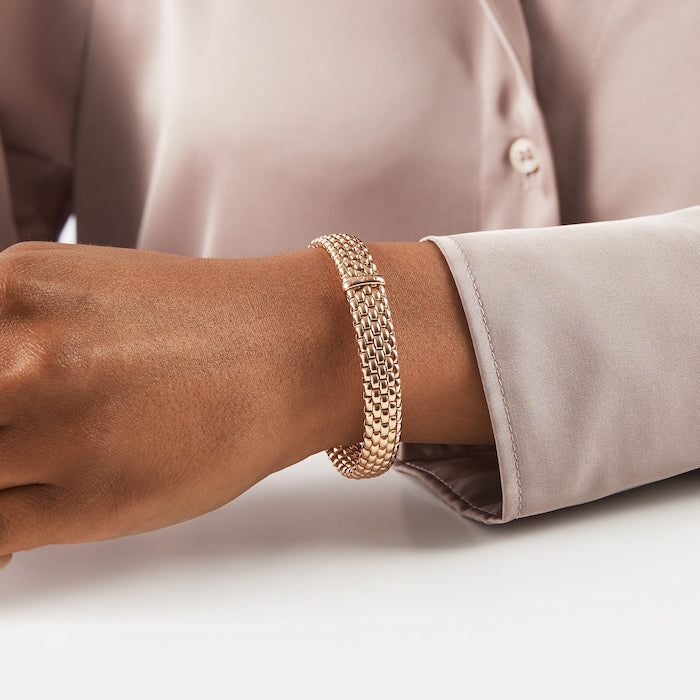 Fope 18ct Rose Gold Panorama 0.01ct Diamond Bracelet 01M04BX_BB_R_XRX_00M