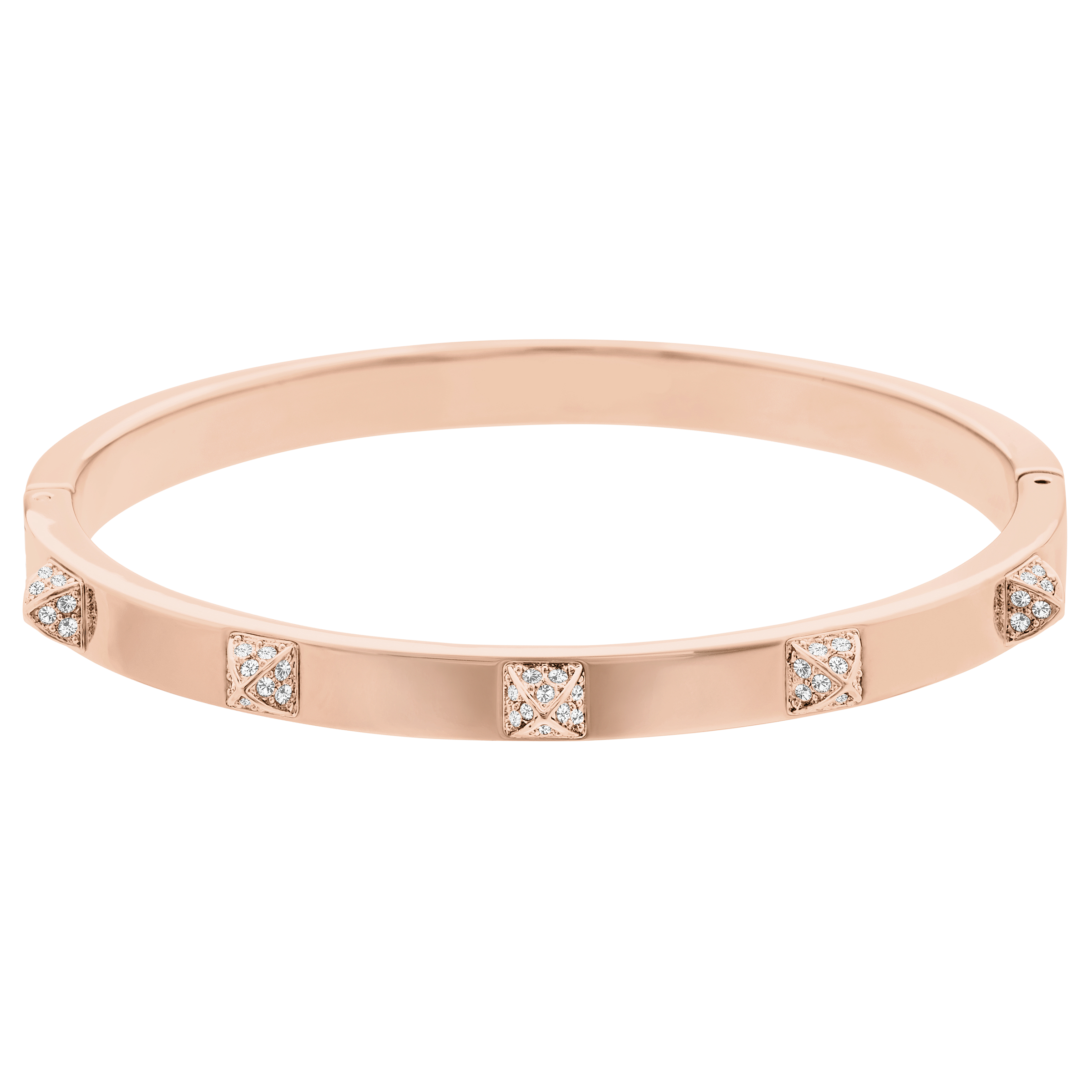 Swarovski Dextera bangle, Pavé, White, Rose gold-tone plated 5184528