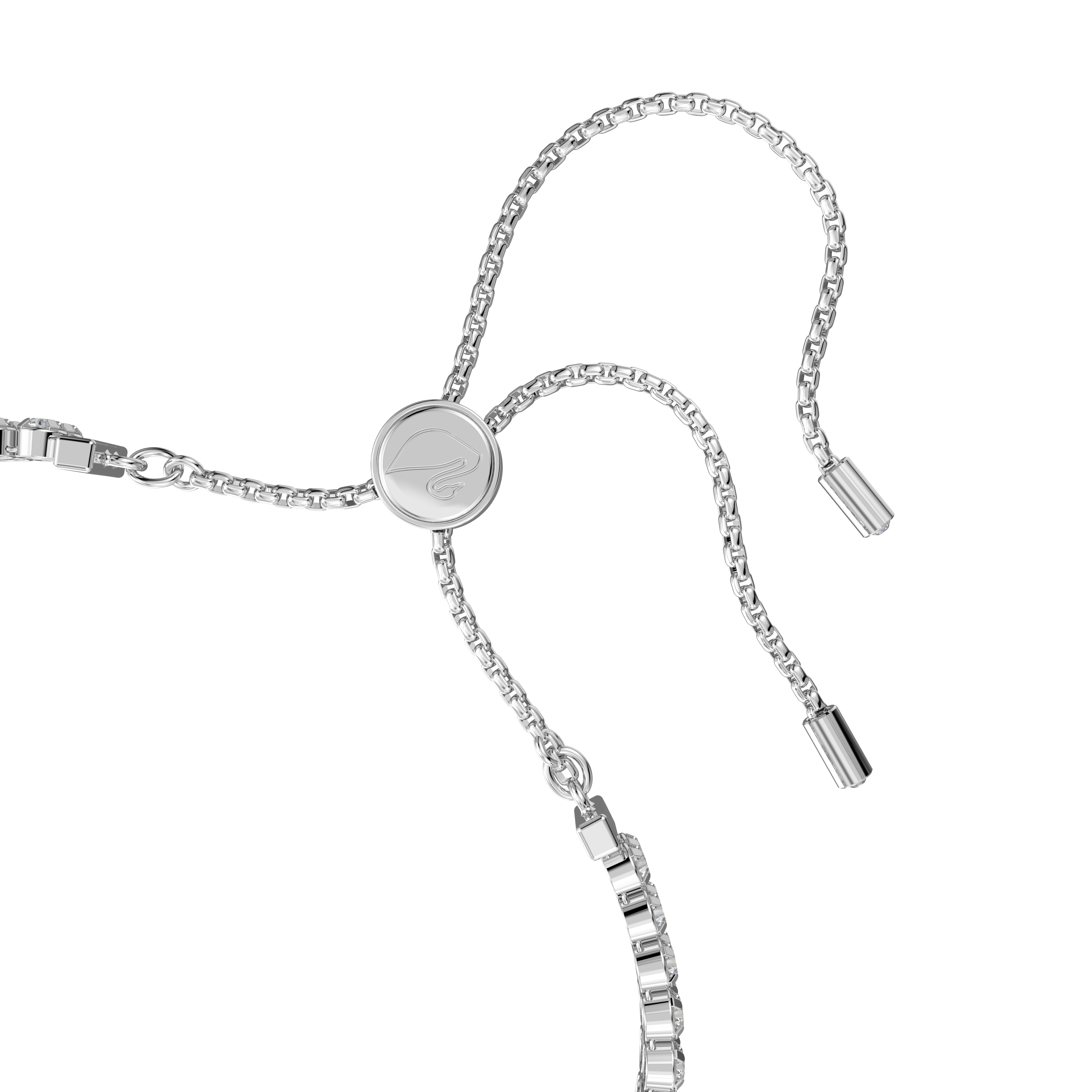 SWAROVSKI SUBTLE BRACELET, ROUND CUT, WHITE, RHODIUM PLATED 5221397