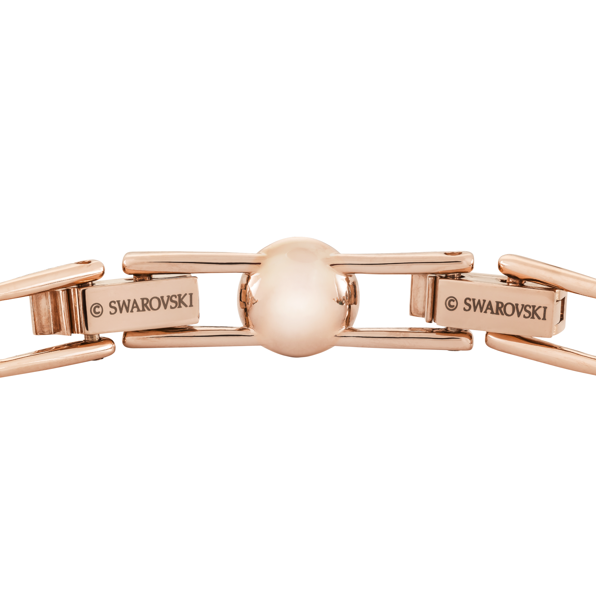 SWAROVSKI ANGELIC BRACELET, ROUND CUT, PAVÉ, MEDIUM, WHITE, ROSE GOLD-TONE PLATED 5240513