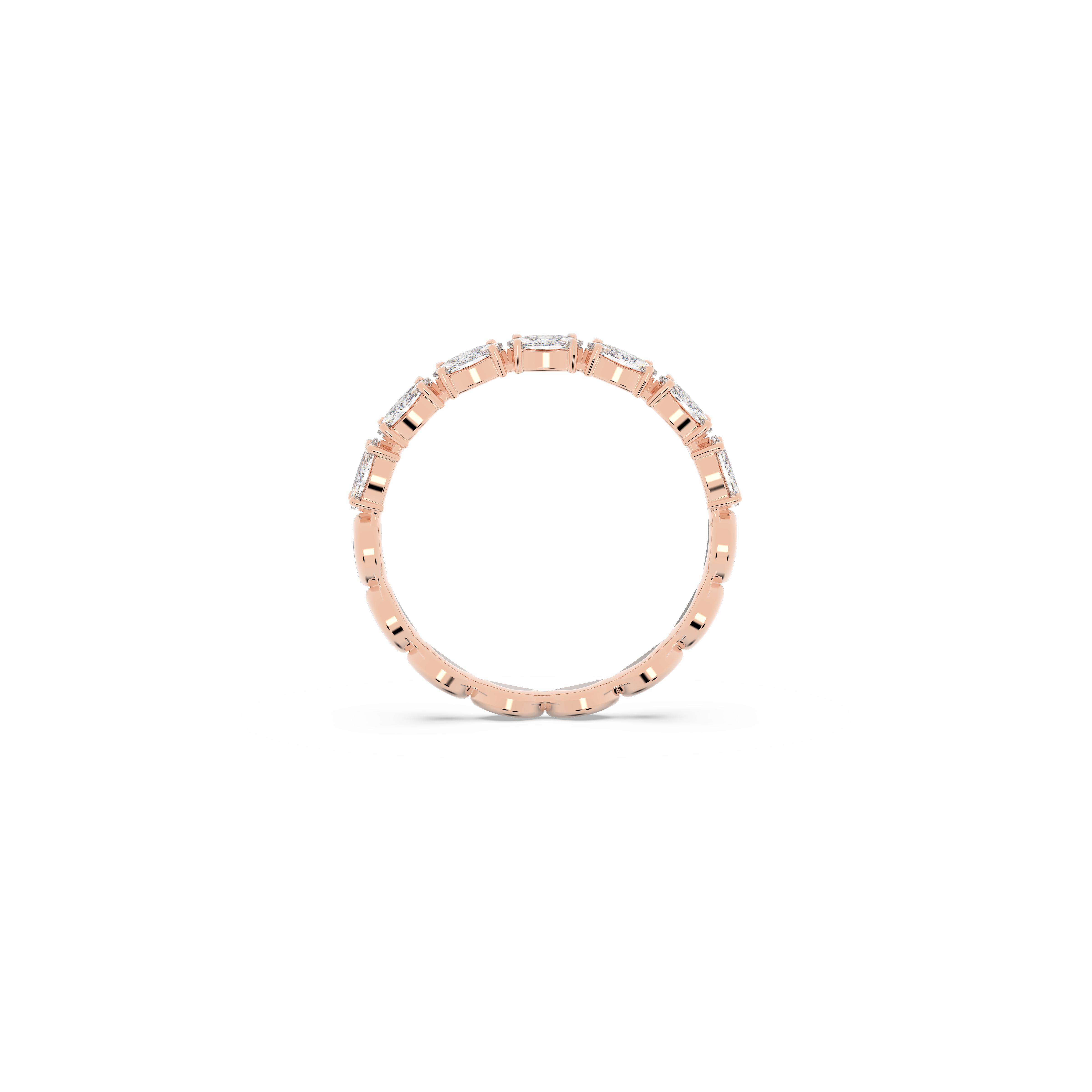 SWAROVSKI VITTORE RING, MARQUISE CUT, WHITE, ROSE GOLD-TONE PLATED