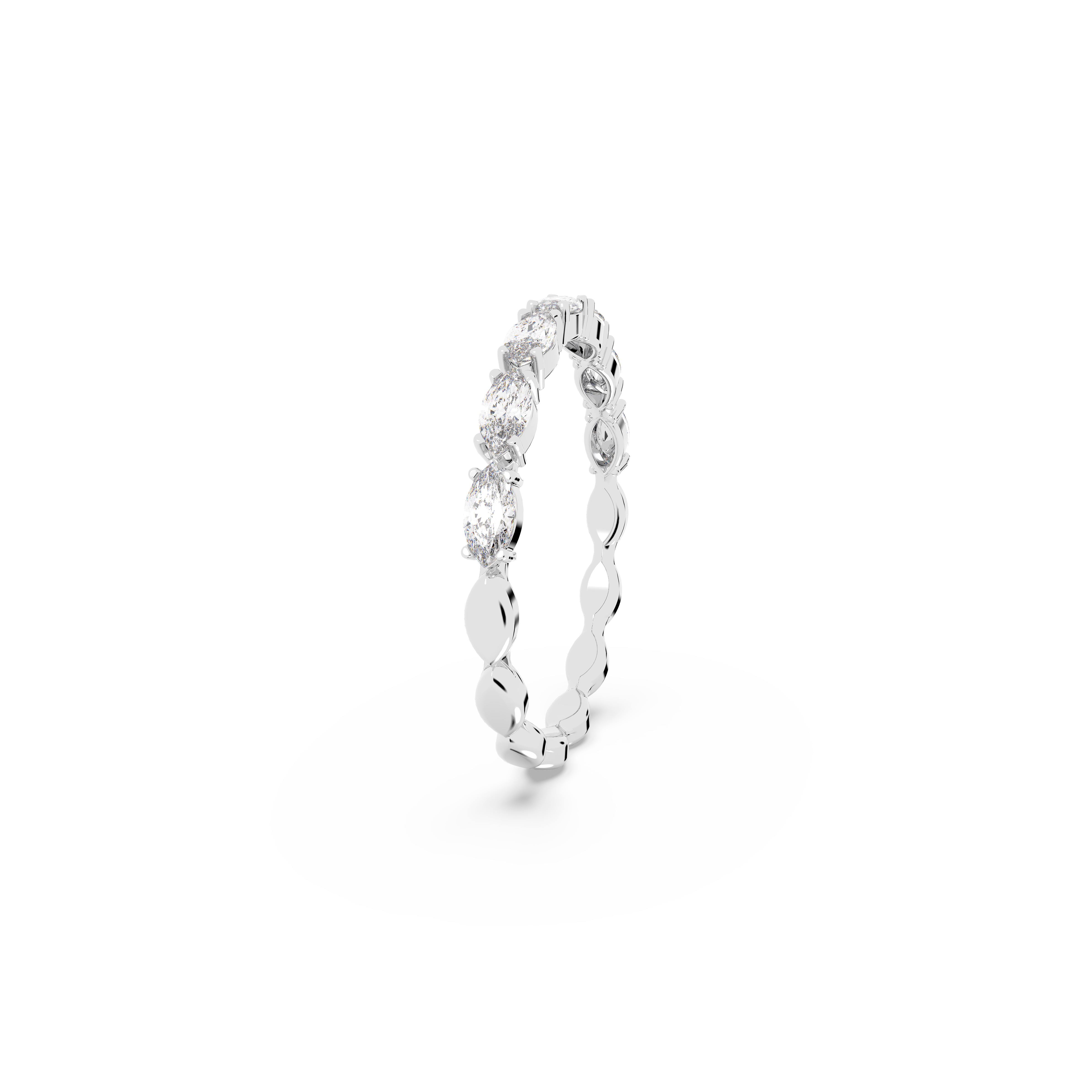 SWAROVSKI VITTORE RING, MARQUISE CUT, WHITE, RHODIUM PLATED