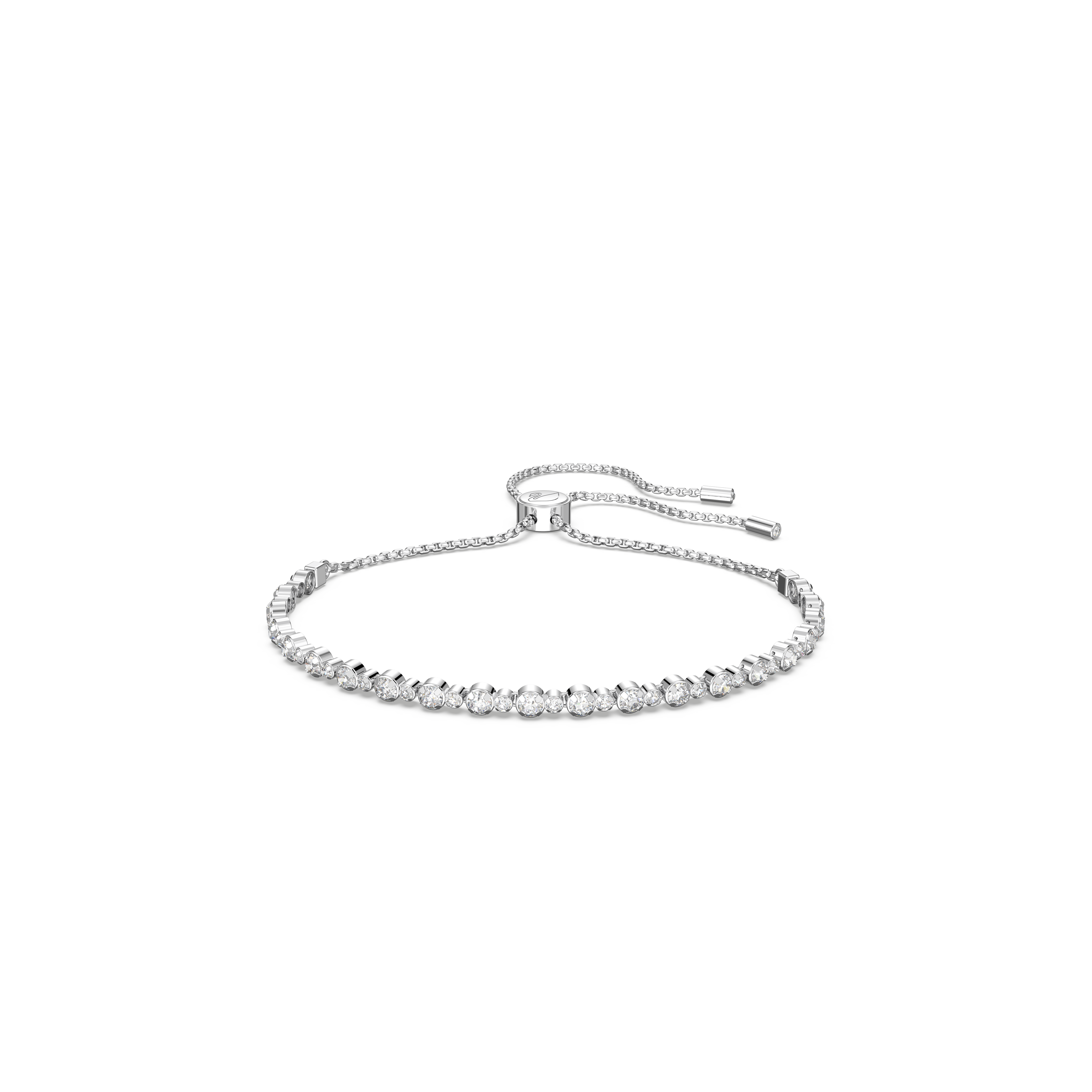 SWAROVSKI SUBTLE TRILOGY BRACELET, ROUND CUT, WHITE, RHODIUM PLATED 5465384