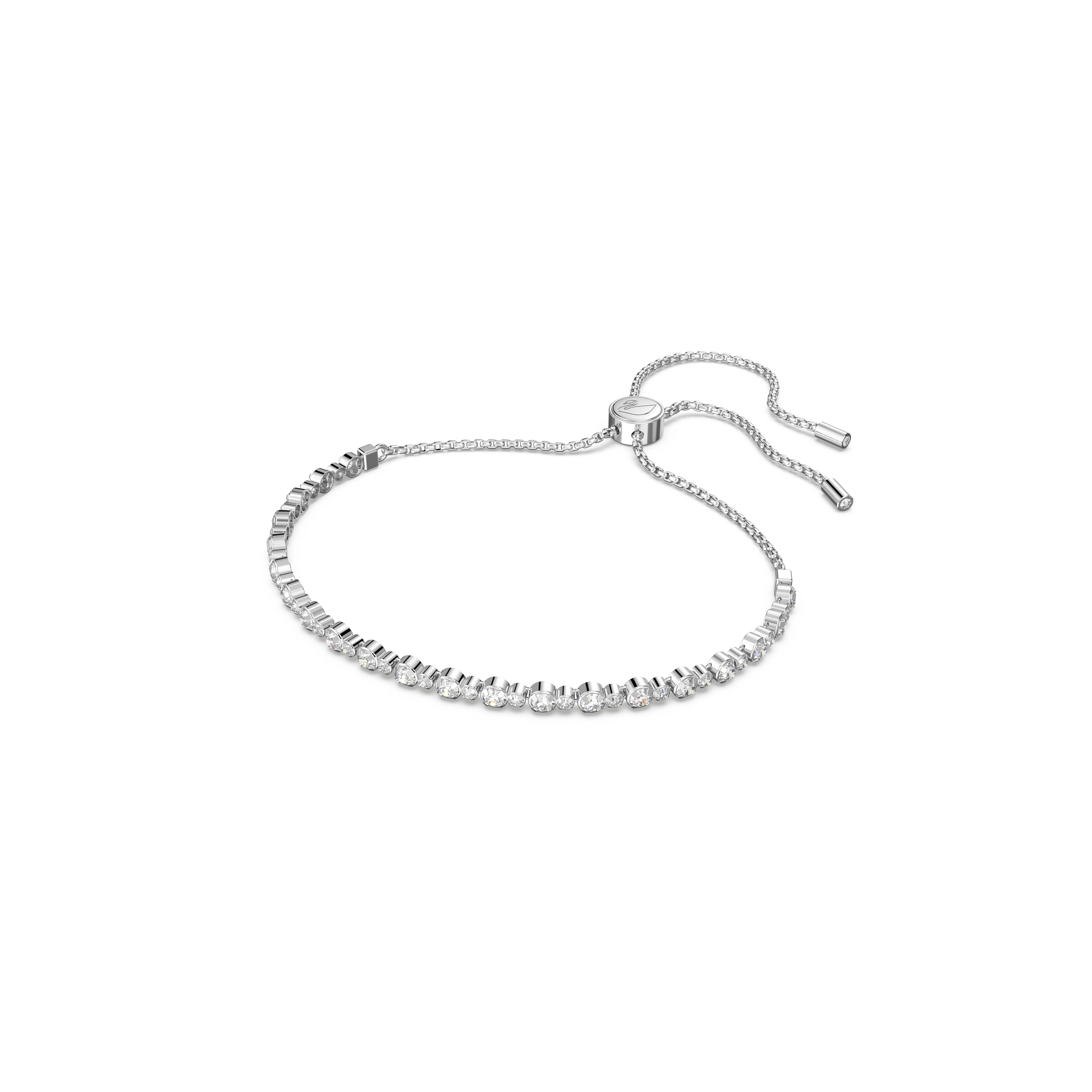 SWAROVSKI SUBTLE TRILOGY BRACELET, ROUND CUT, WHITE, RHODIUM PLATED 5465384