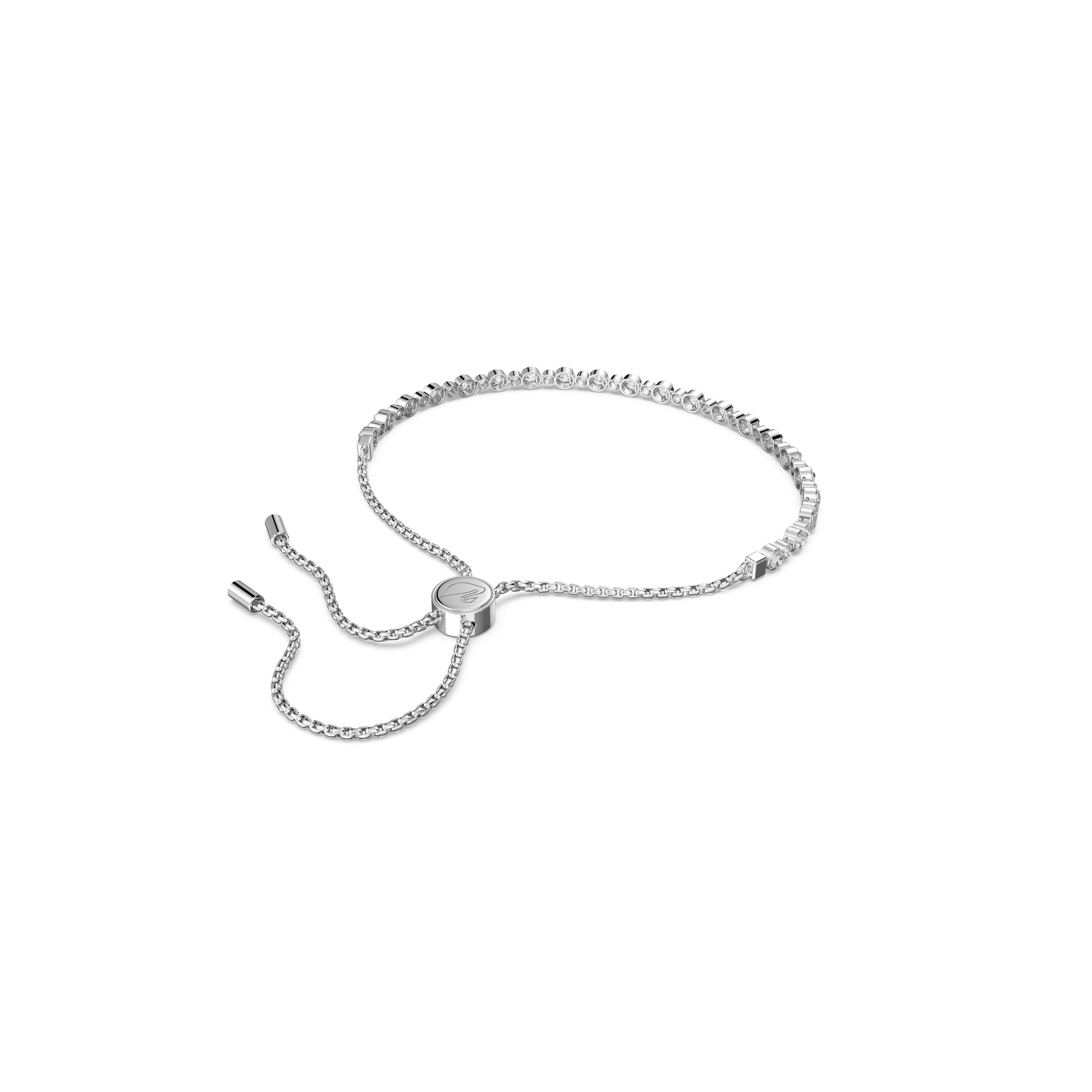 SWAROVSKI SUBTLE TRILOGY BRACELET, ROUND CUT, WHITE, RHODIUM PLATED 5465384
