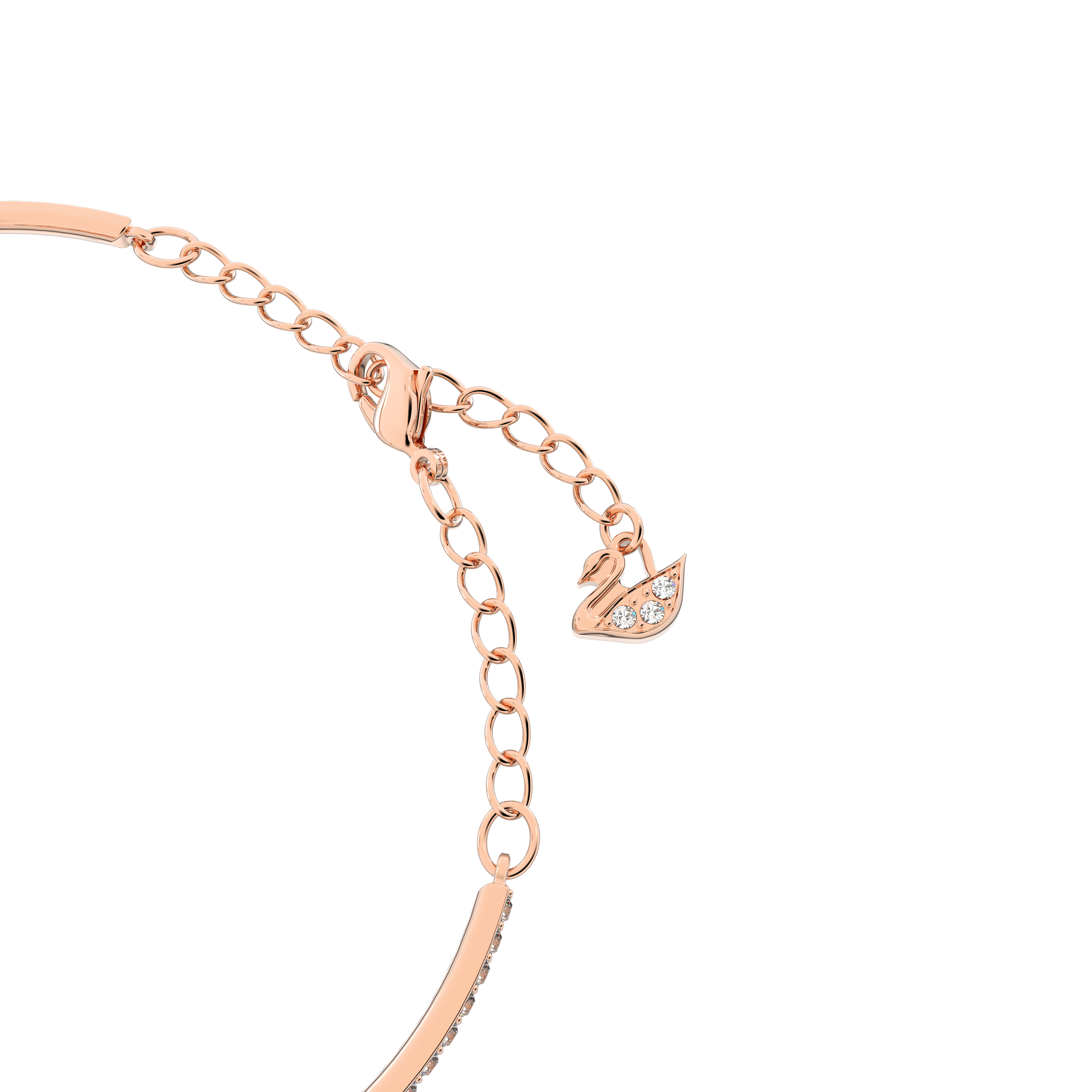 SWAROVSKI SWAROVSKI SPARKLING DANCE BRACELET, ROUND CUT, OVAL SHAPE, WHITE, ROSE GOLD-TONE PLATED 5472382