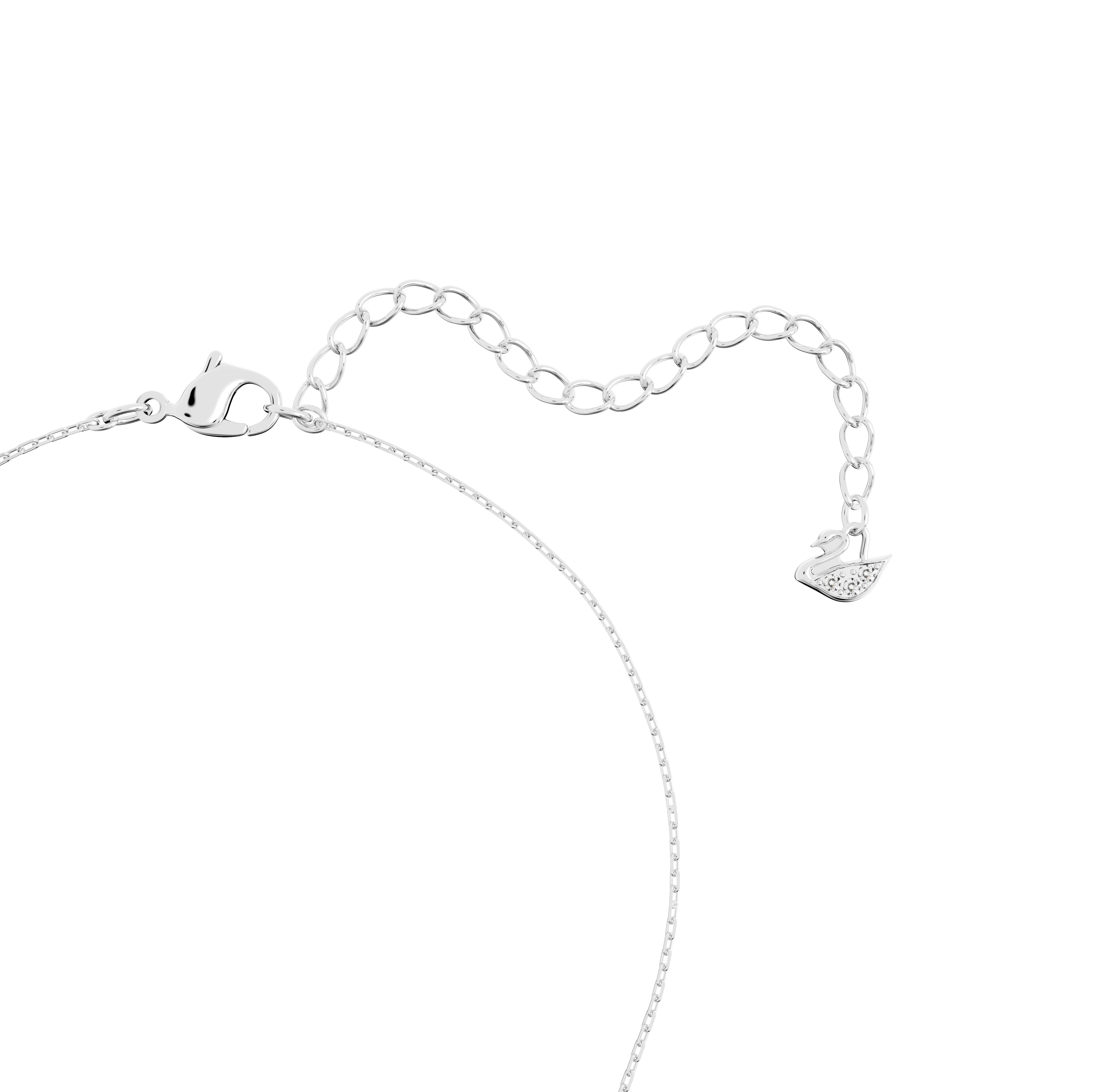 Swarovski Stilla pendant, Round cut, White, Rhodium plated 5472635