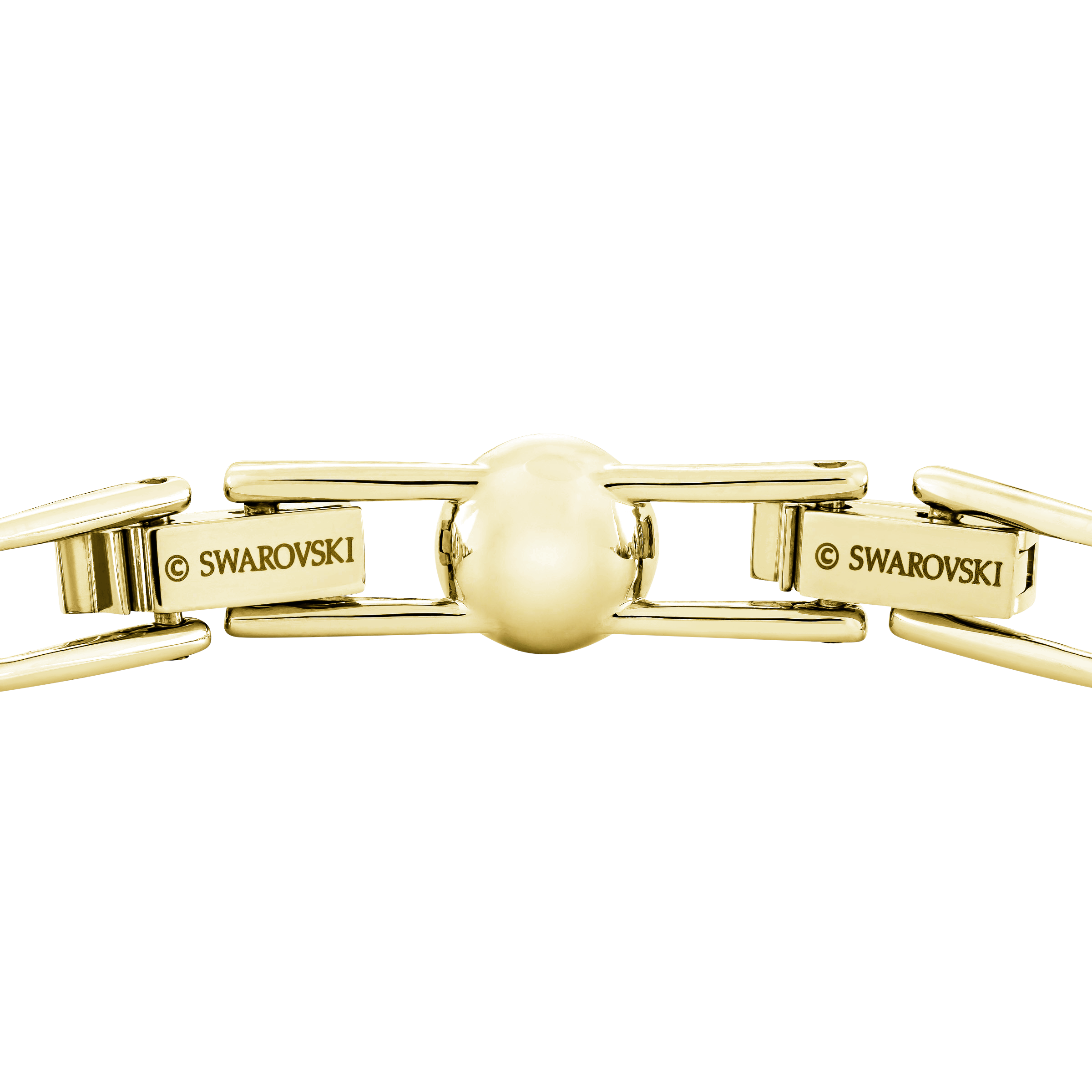 SWAROVSKI ANGELIC BRACELET, ROUND CUT, PAVÉ, MEDIUM, WHITE, GOLD-TONE PLATED 5505469