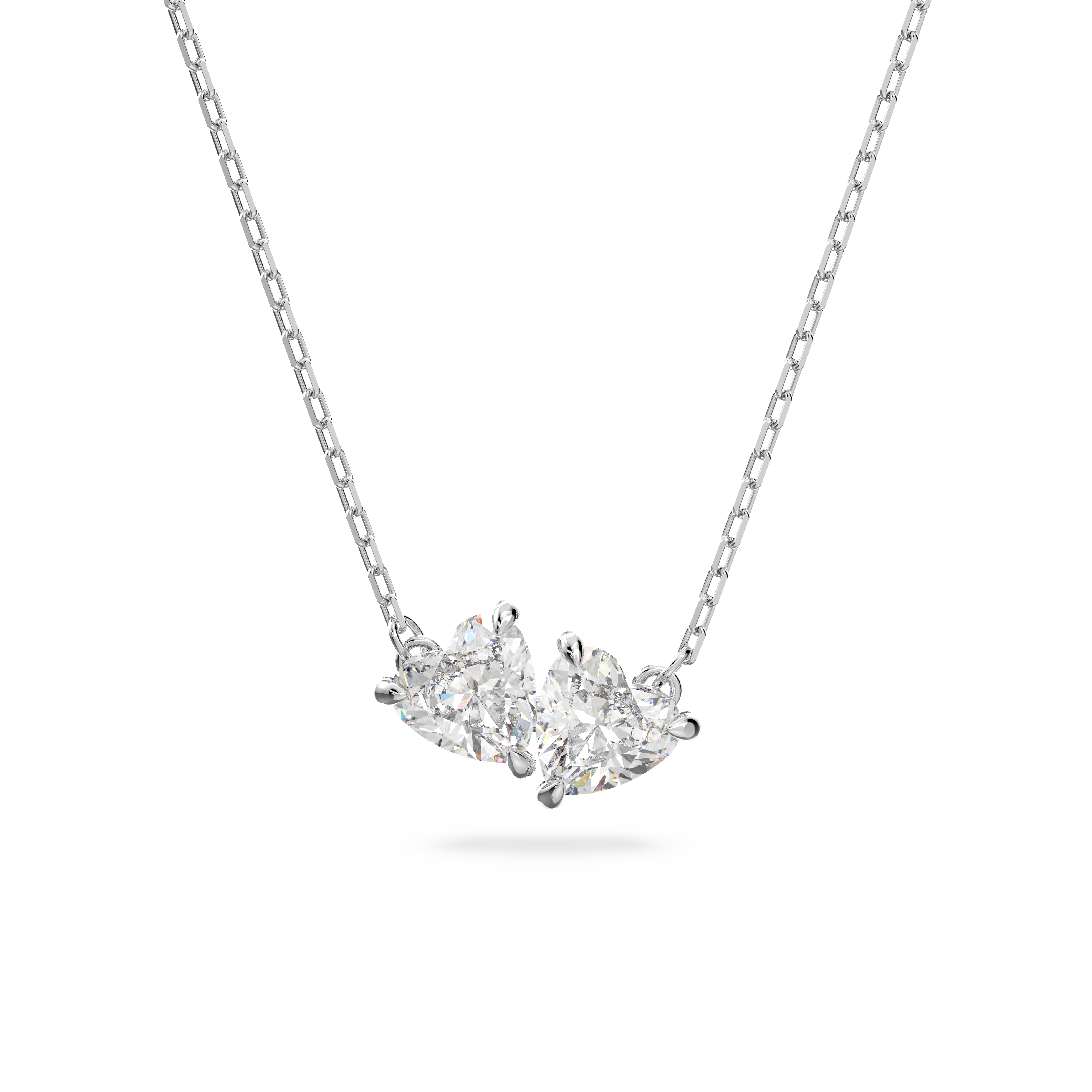 Swarovski Mesmera necklace, Heart, White, Rhodium plated 5517117