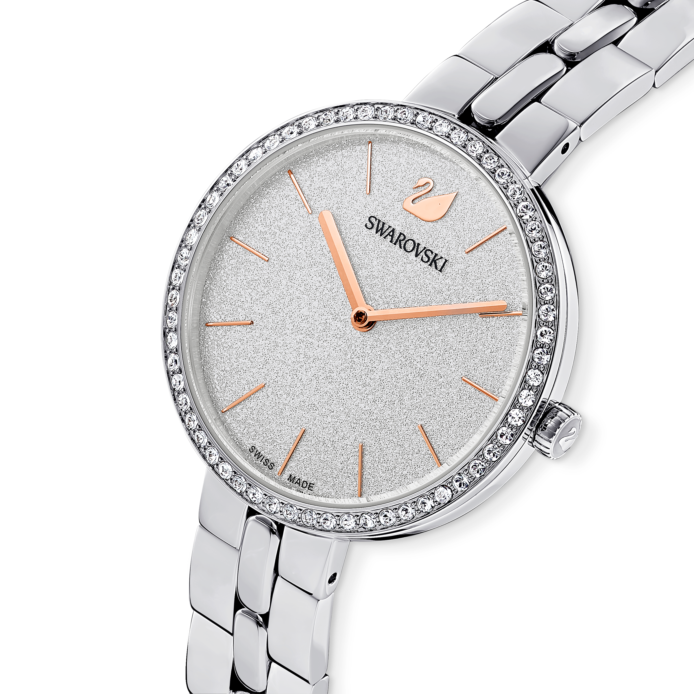 Swarovski Cosmopolitan watch, Swiss Made, Metal bracelet, Silver tone, Stainless steel 5517807