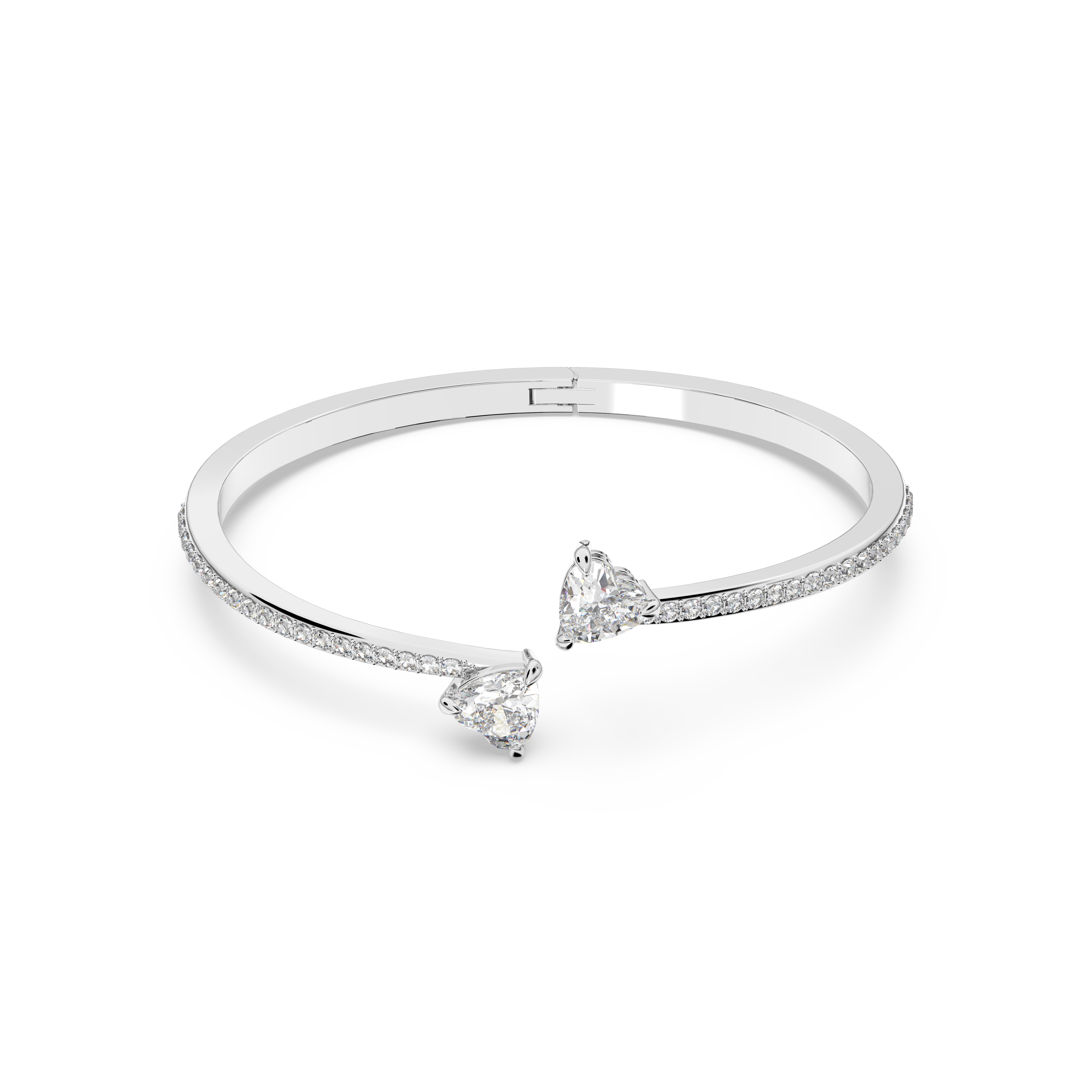 Swarovski Mesmera bangle, Heart, White, Rhodium plated 5518814