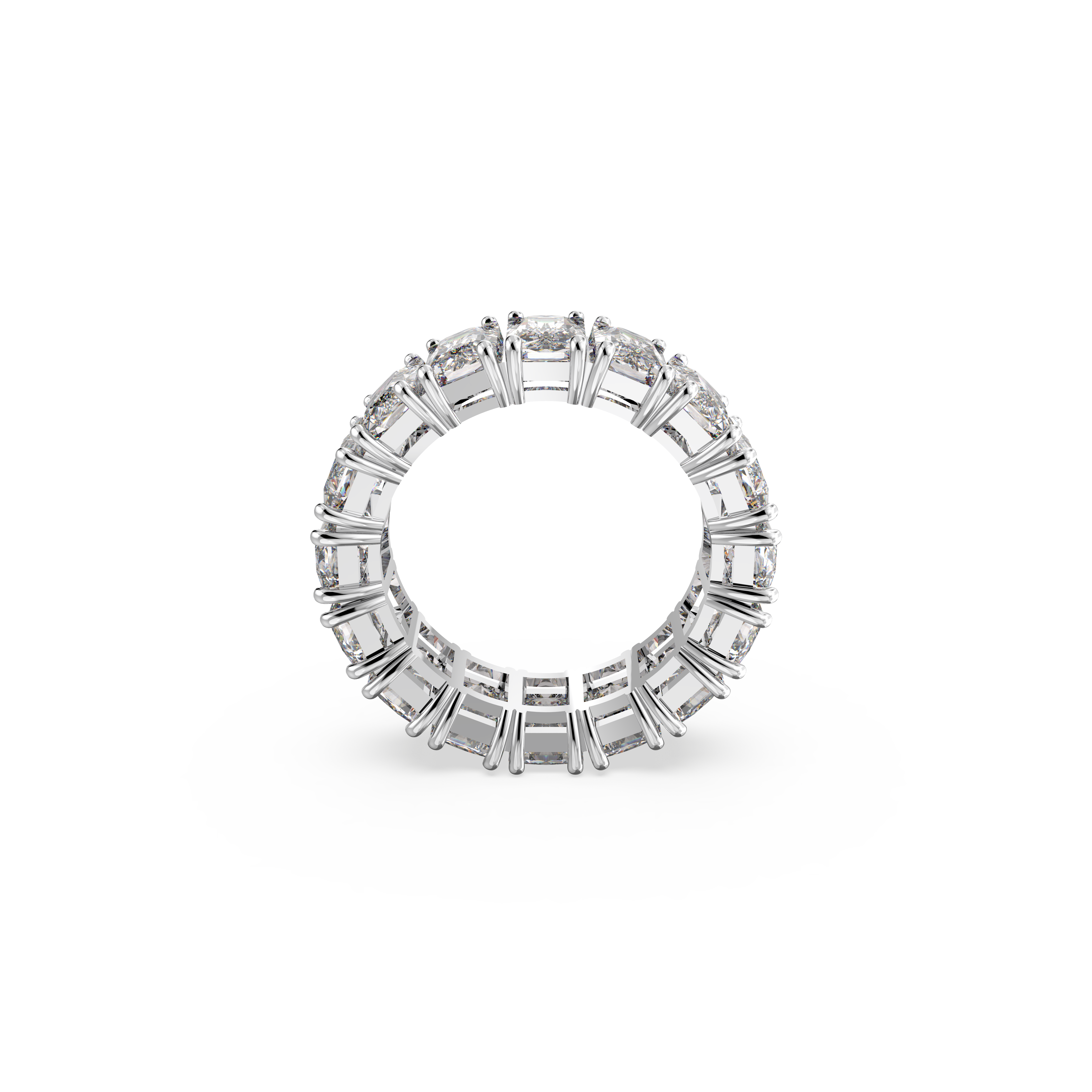 SWAROVSKI VITTORE RING, RECTANGULAR CUT, WHITE, RHODIUM PLATED