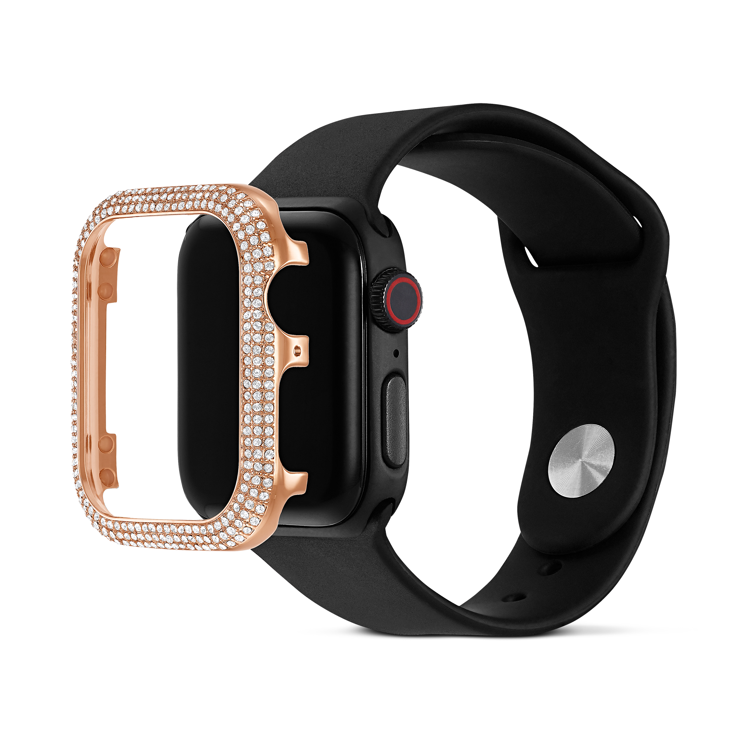 Swarovski Sparkling case, For Apple Watch® Series 4 & 5, 40 mm, Rose gold tone 5572574