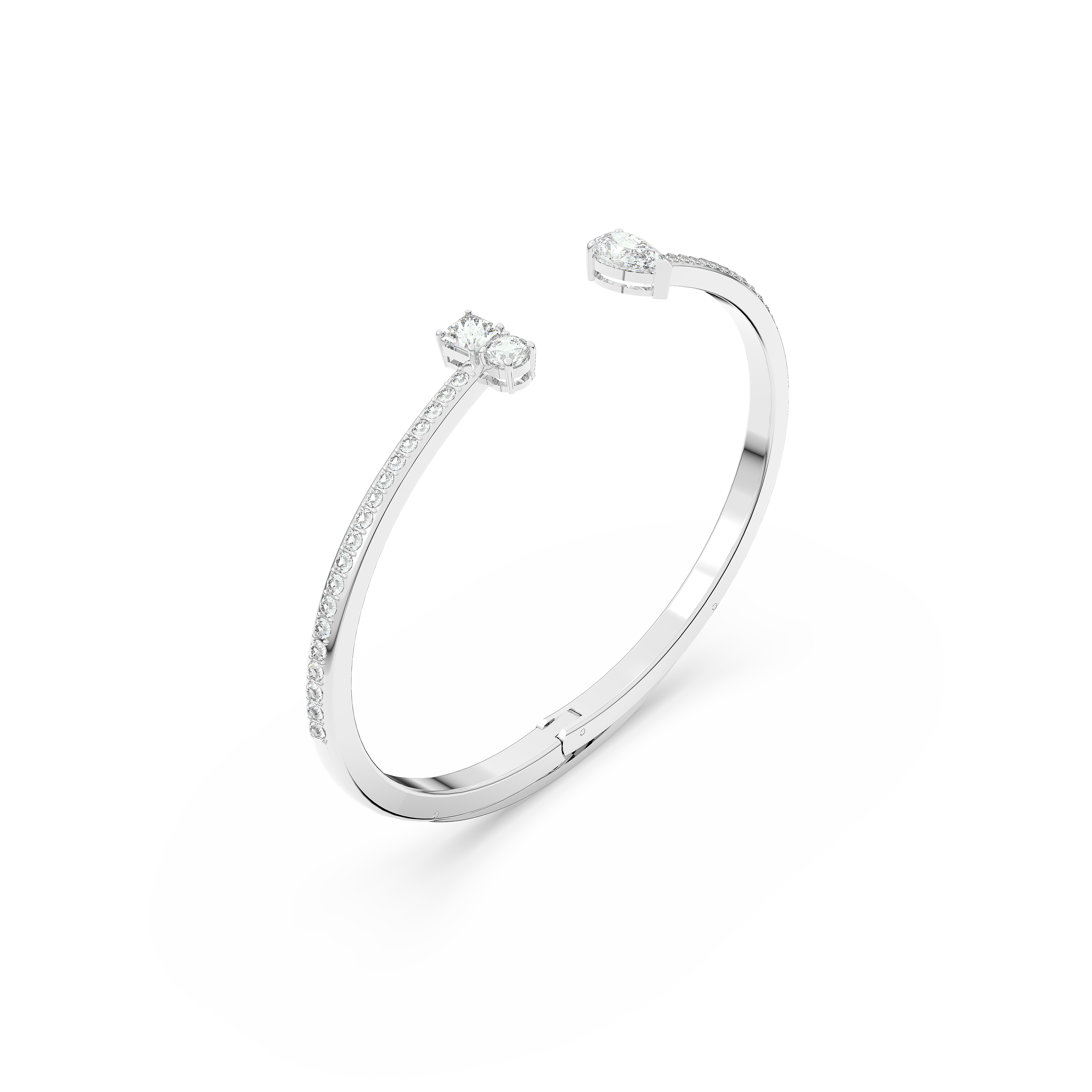 Swarovski Mesmera cuff, Mixed cuts, White, Rhodium plated 5572667