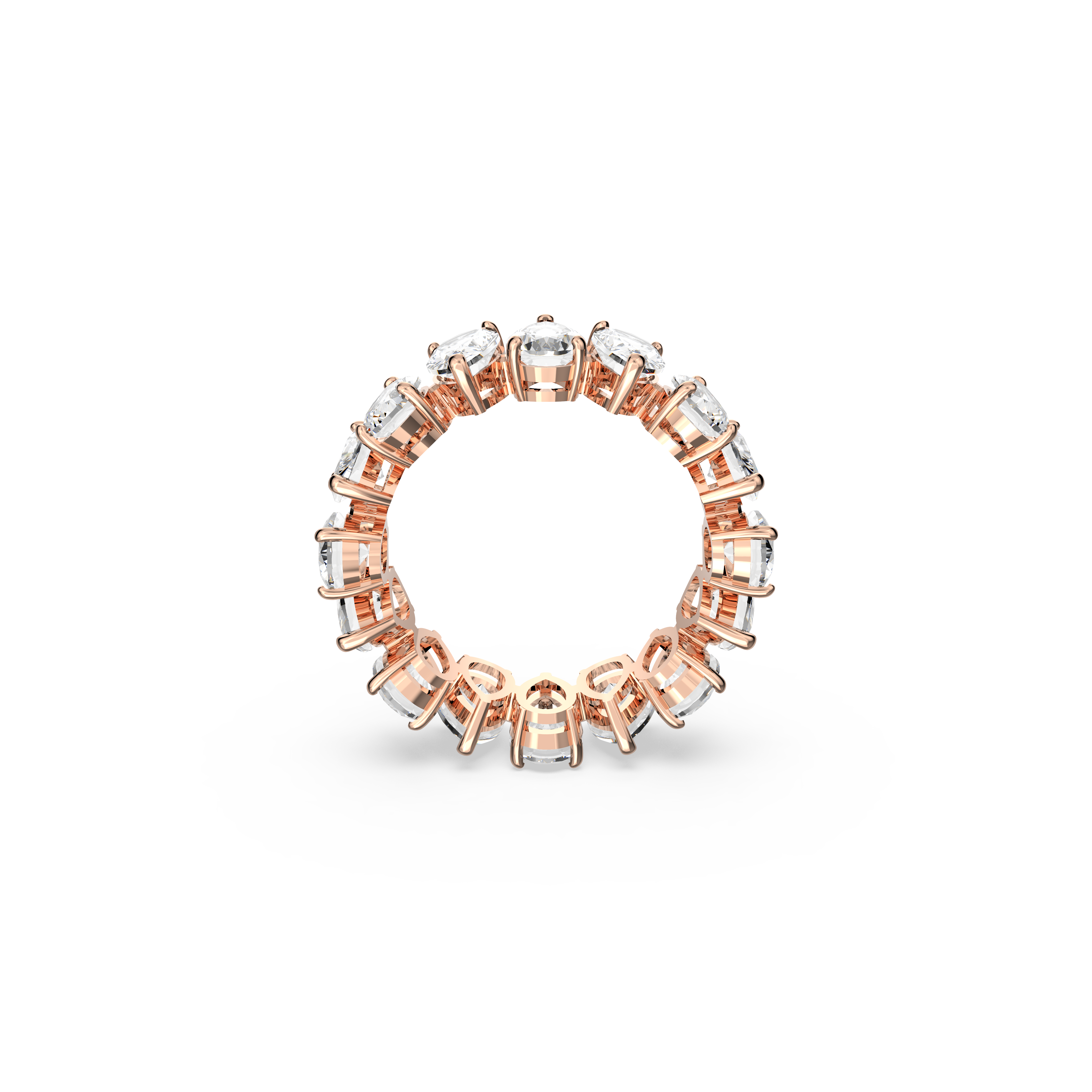 SWAROVSKI VITTORE RING, DROP CUT, WHITE, ROSE GOLD-TONE PLATED