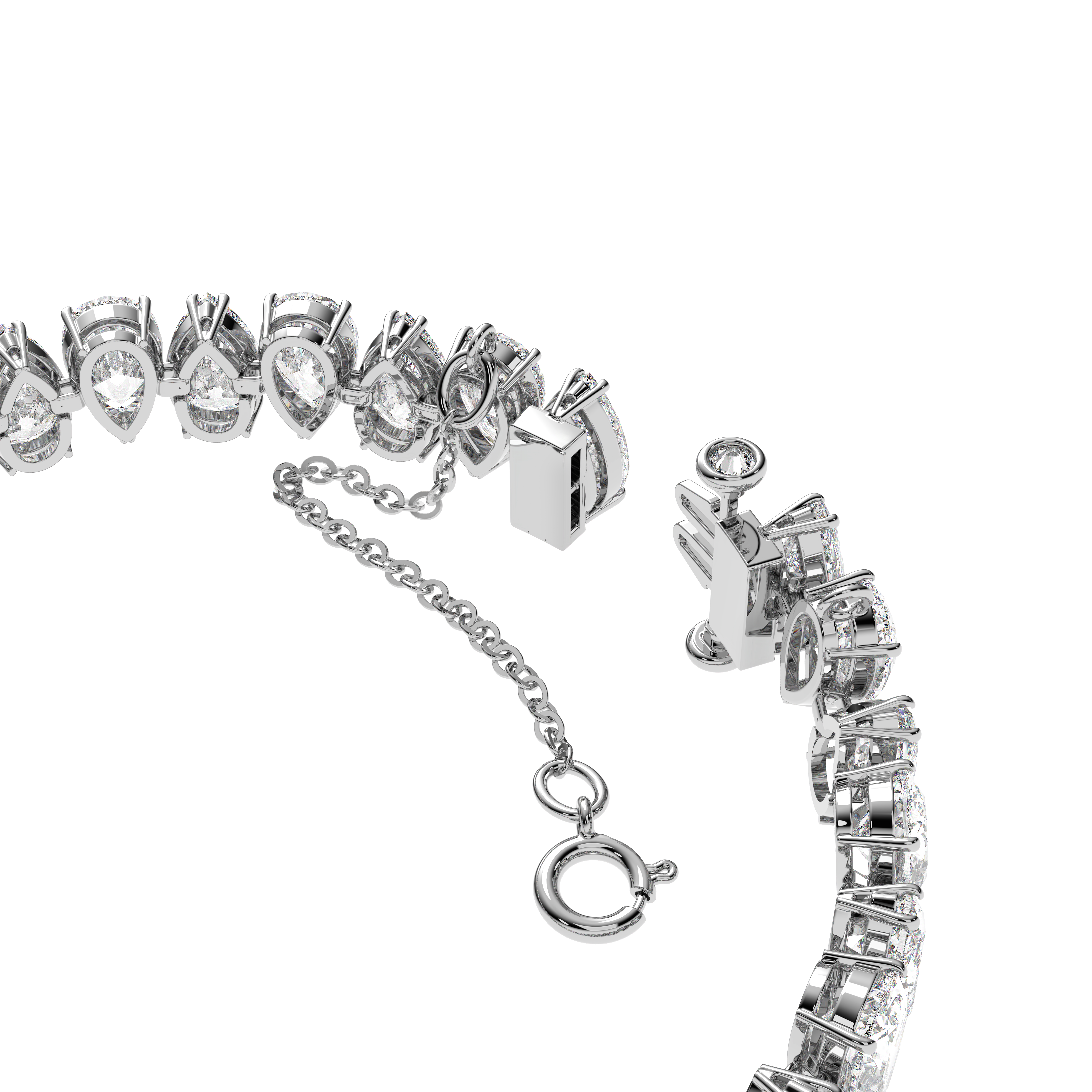SWAROVSKI MILLENIA BRACELET, PEAR CUT, WHITE, RHODIUM PLATED 5598350