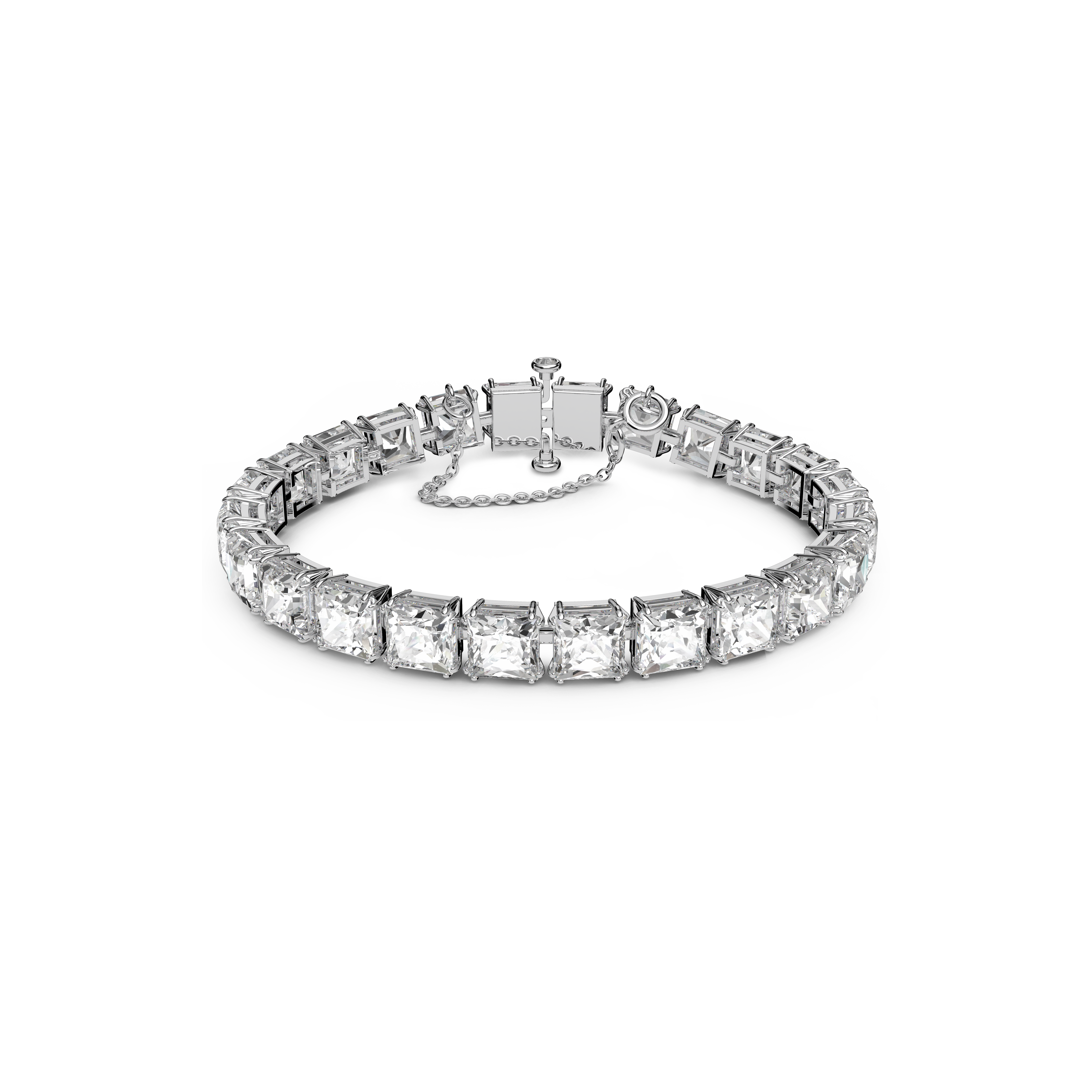 SWAROVSKI MILLENIA BRACELET, SQUARE CUT, SMALL, WHITE, RHODIUM PLATED 5599202