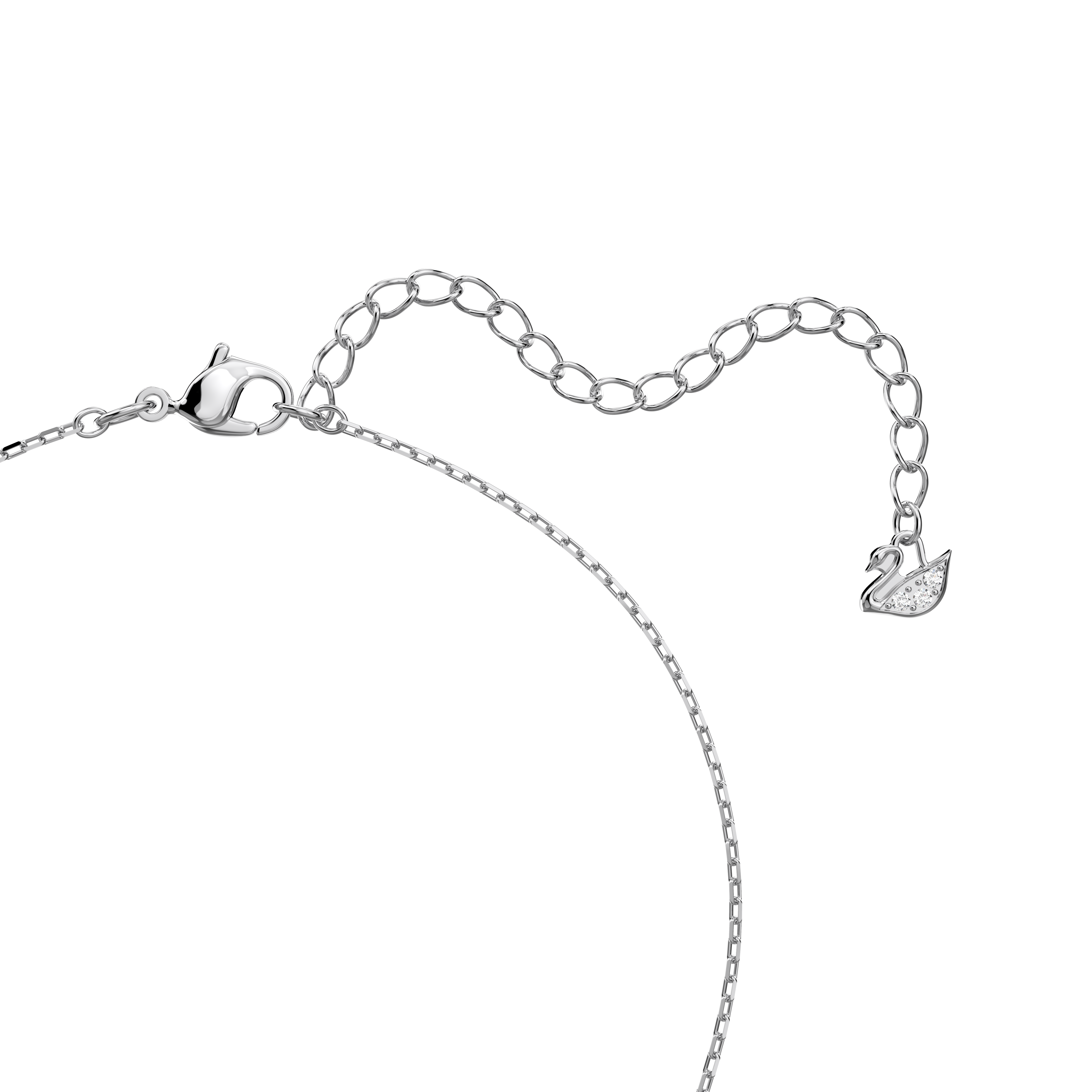 Swarovski Una set, Round cut, Blue, Rhodium plated 5604205