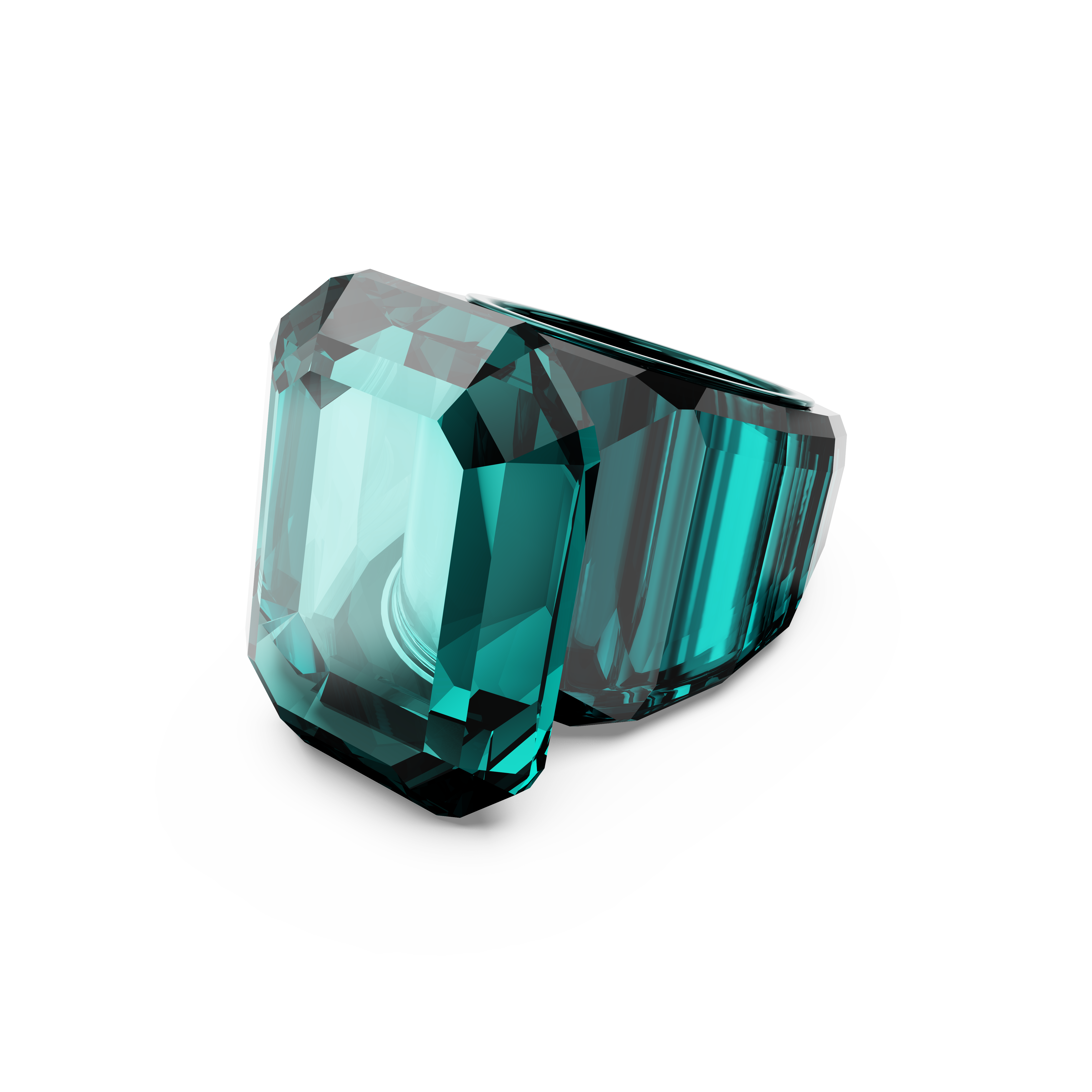 Swarovski Lucent cocktail ring, Octagon cut, Green 5607344