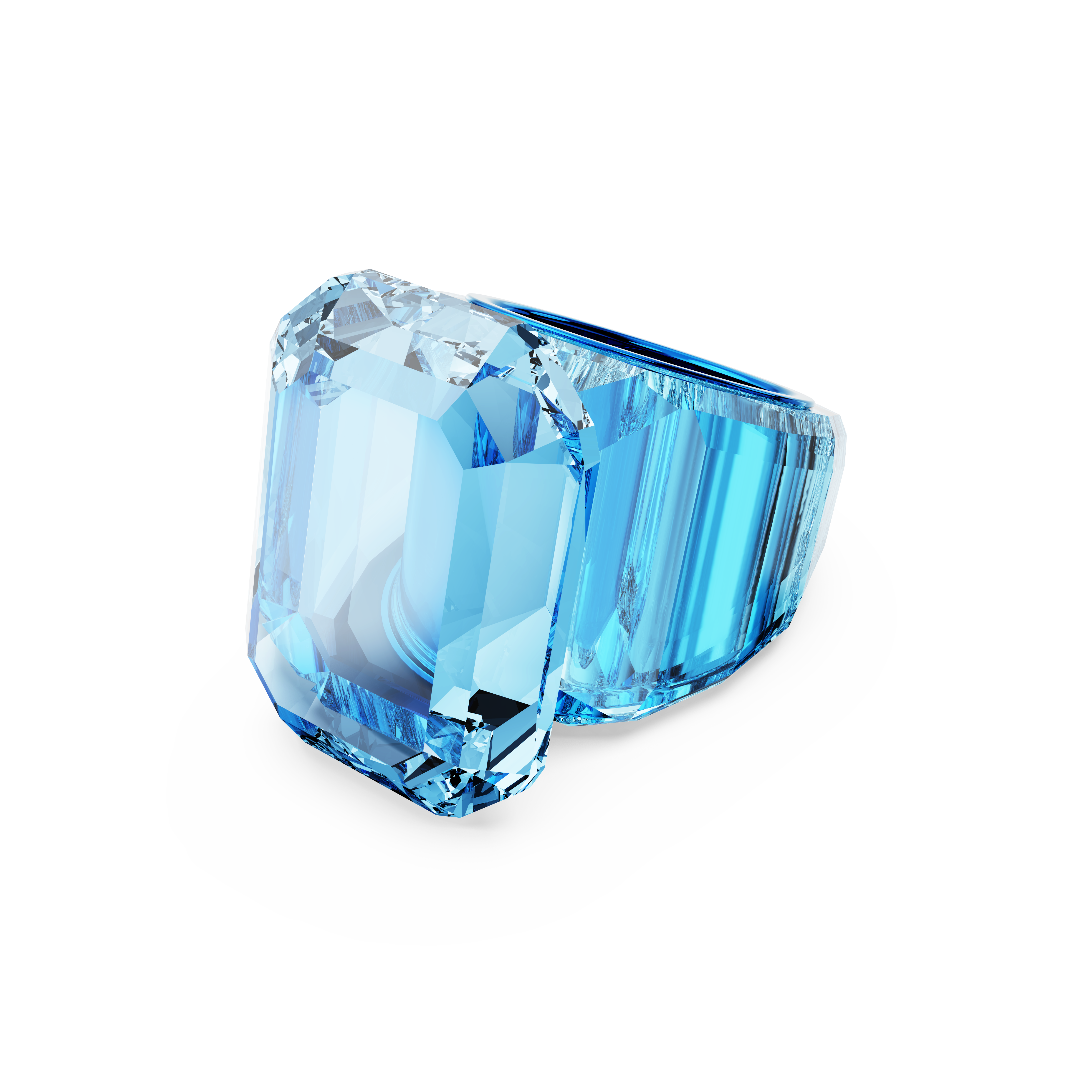 Swarovski Lucent cocktail ring, Octagon cut, Blue 5607351