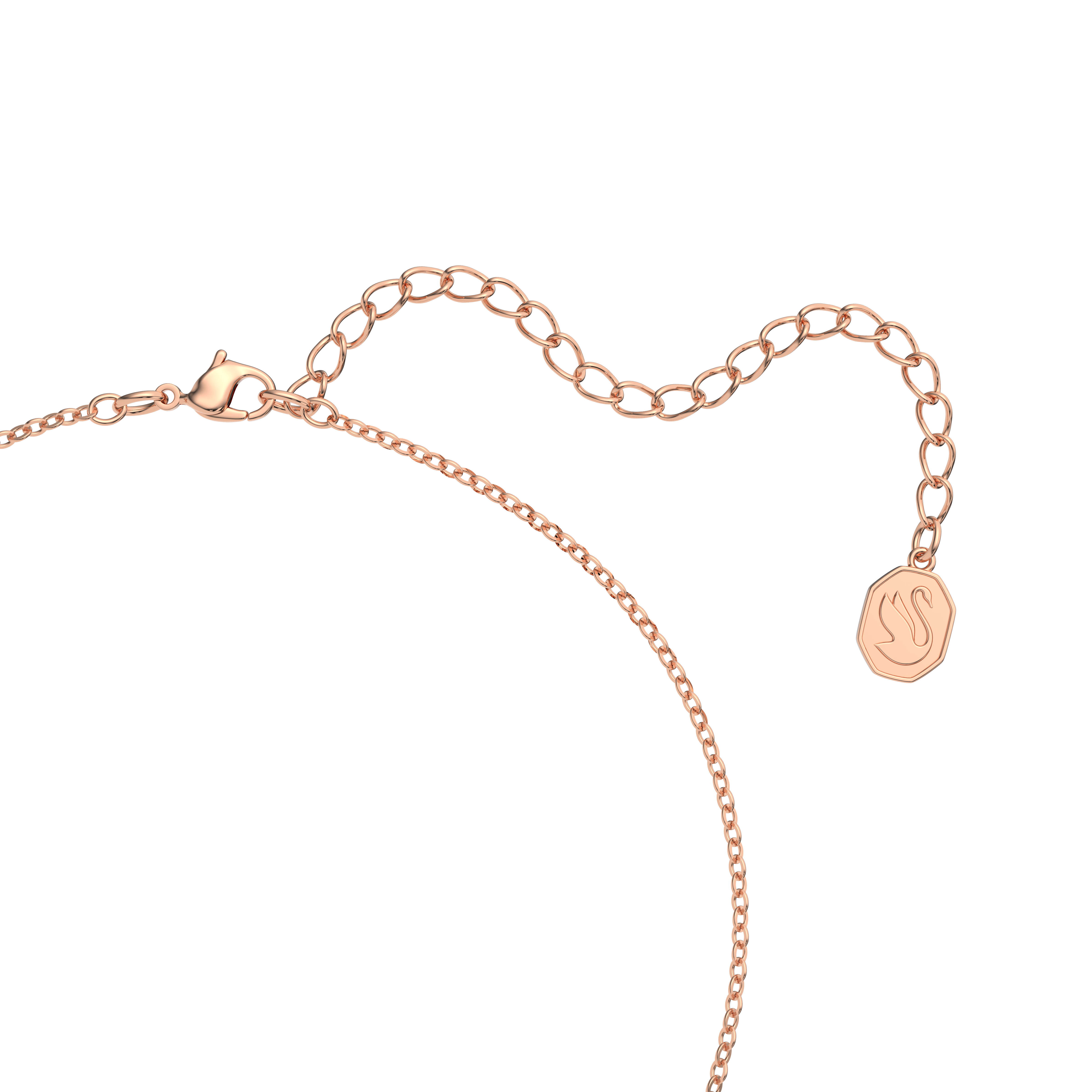 SWAROVSKI MILLENIA SET, OCTAGON CUT, PINK, ROSE GOLD-TONE PLATED 5620548