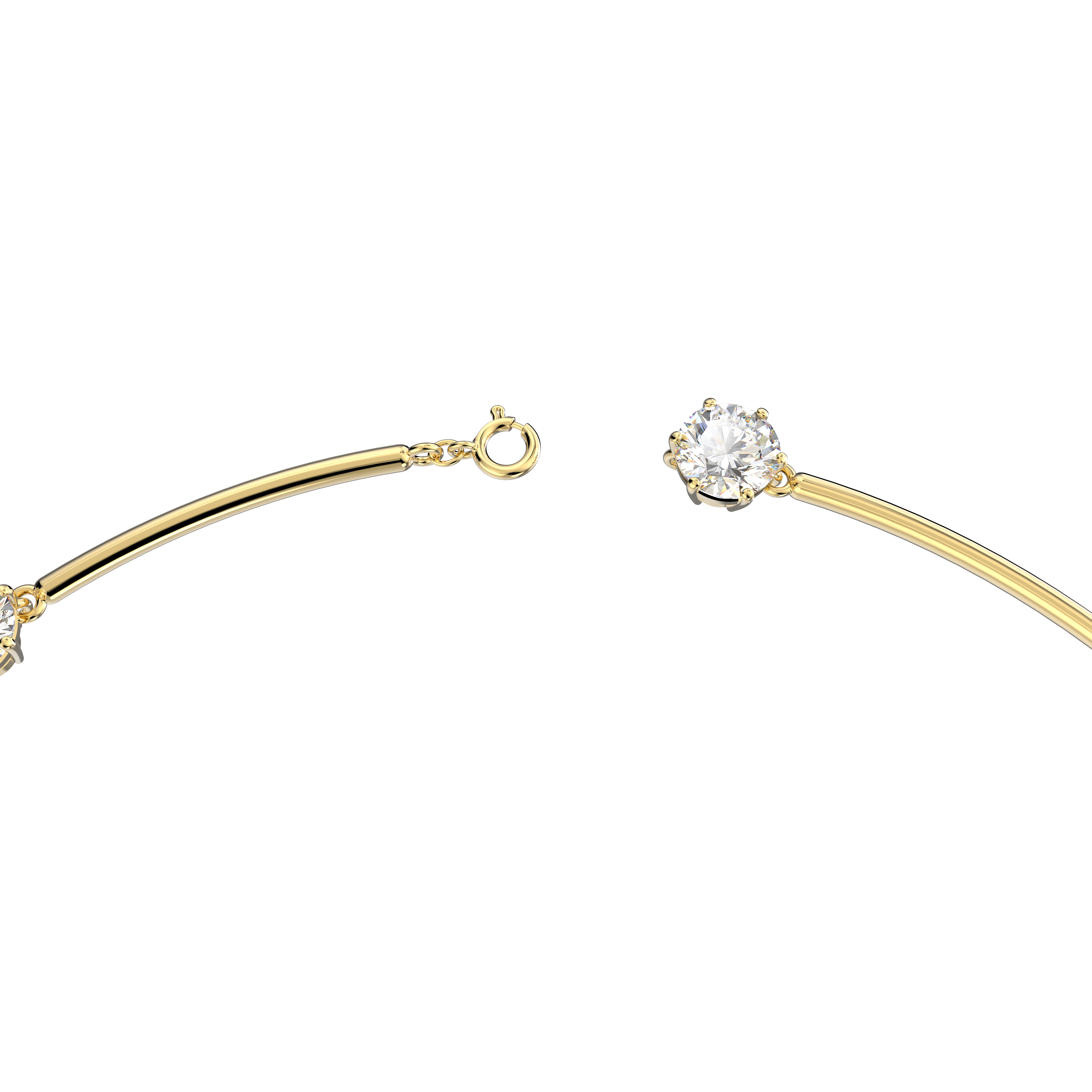 SWAROVSKI CONSTELLA CHOKER, ROUND CUT, WHITE, SHINY GOLD-TONE PLATED 5622720