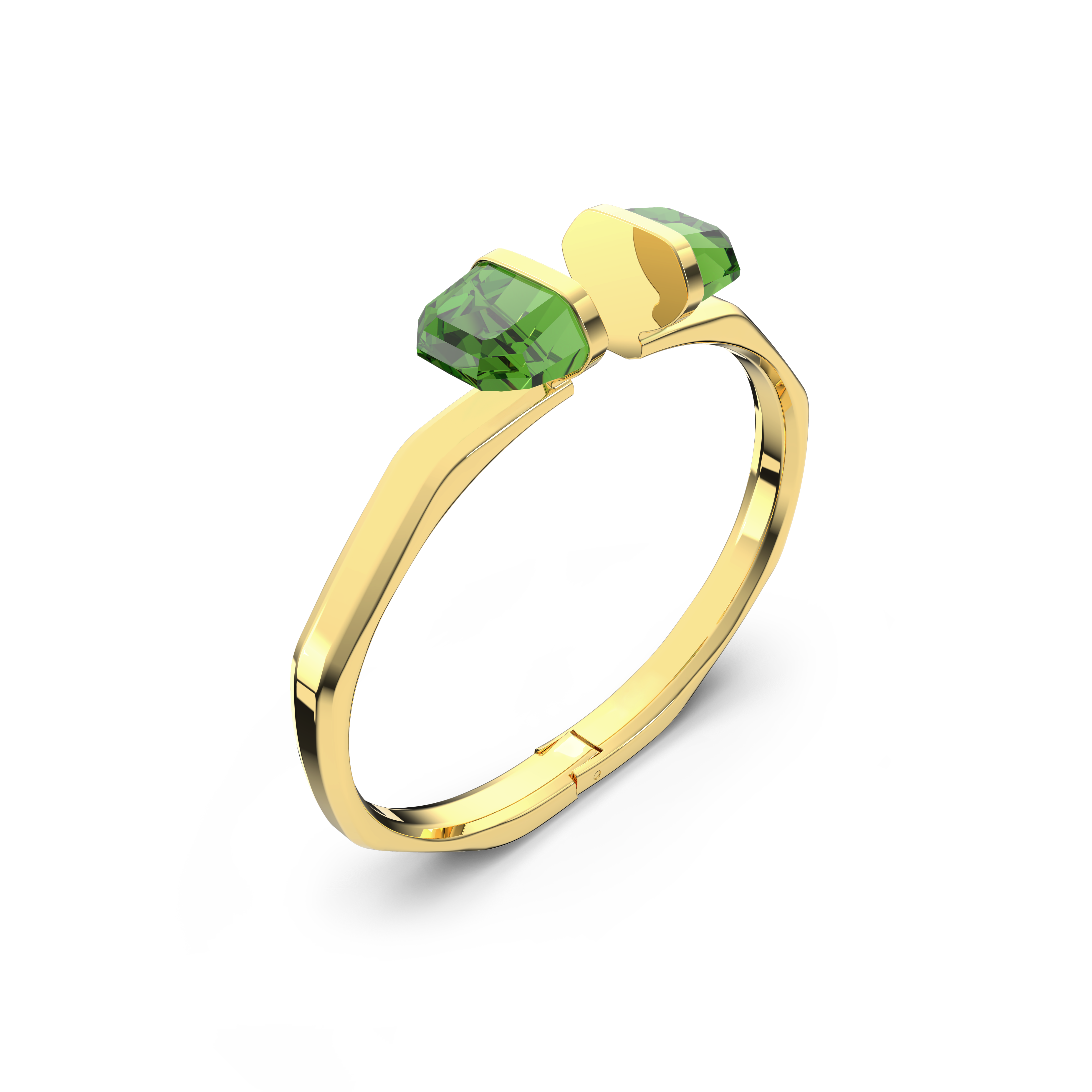 SWAROVSKI LUCENT BANGLE, MAGNETIC CLOSURE, GREEN, GOLD-TONE FINISH