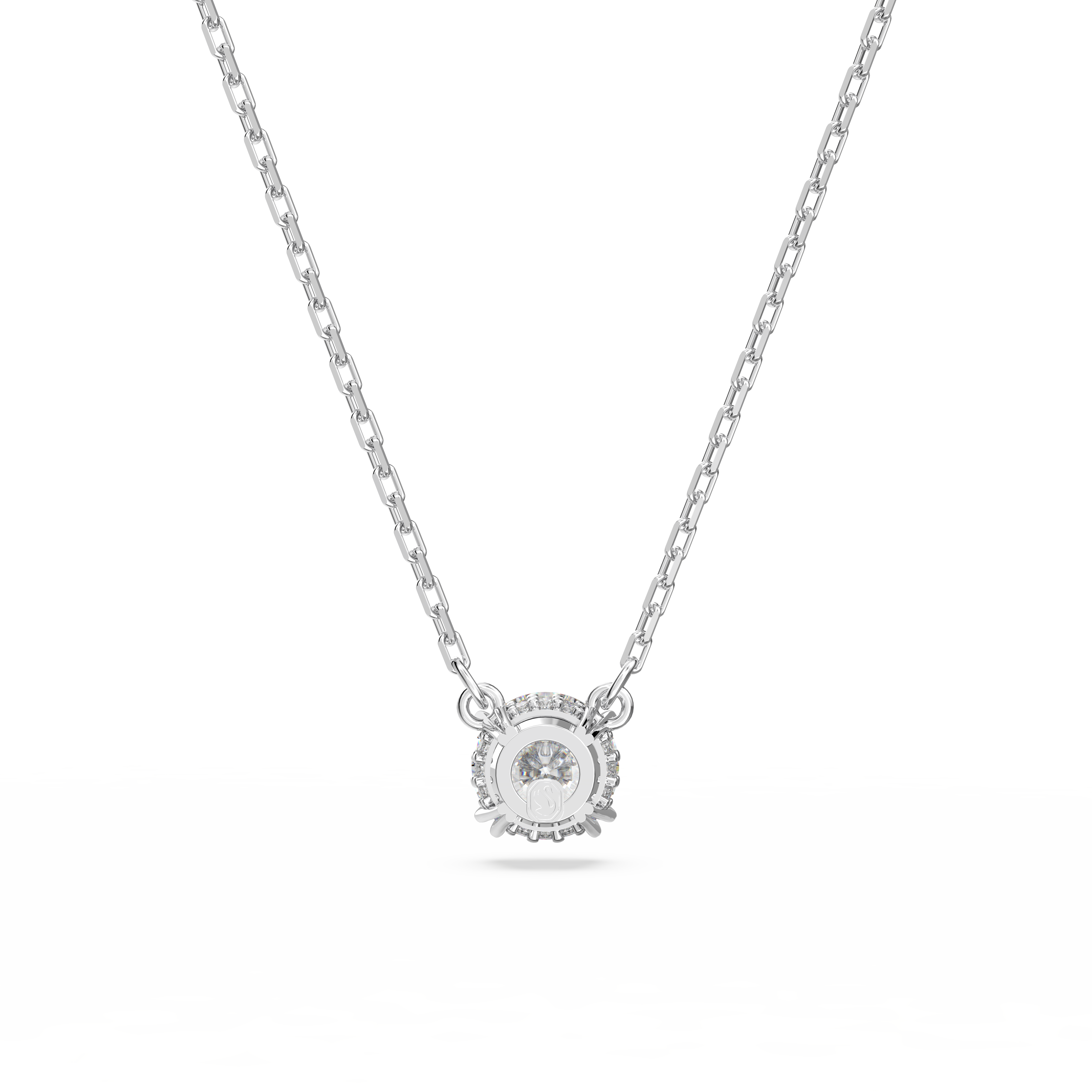 Swarovski Stilla pendant, Round cut, White, Rhodium plated 5636706