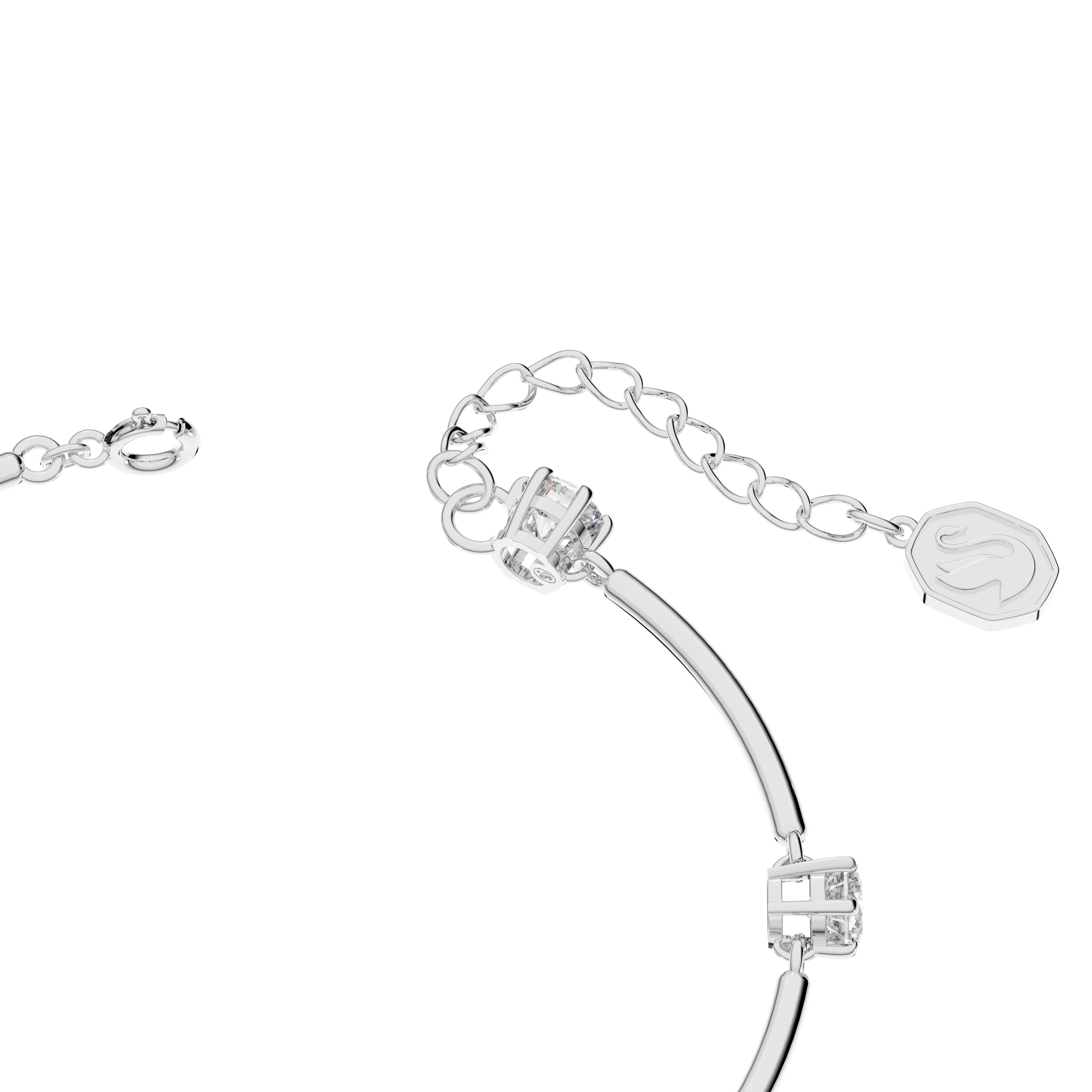 SWAROVSKI CONSTELLA BANGLE, ROUND CUT, WHITE, RHODIUM PLATED 5641680