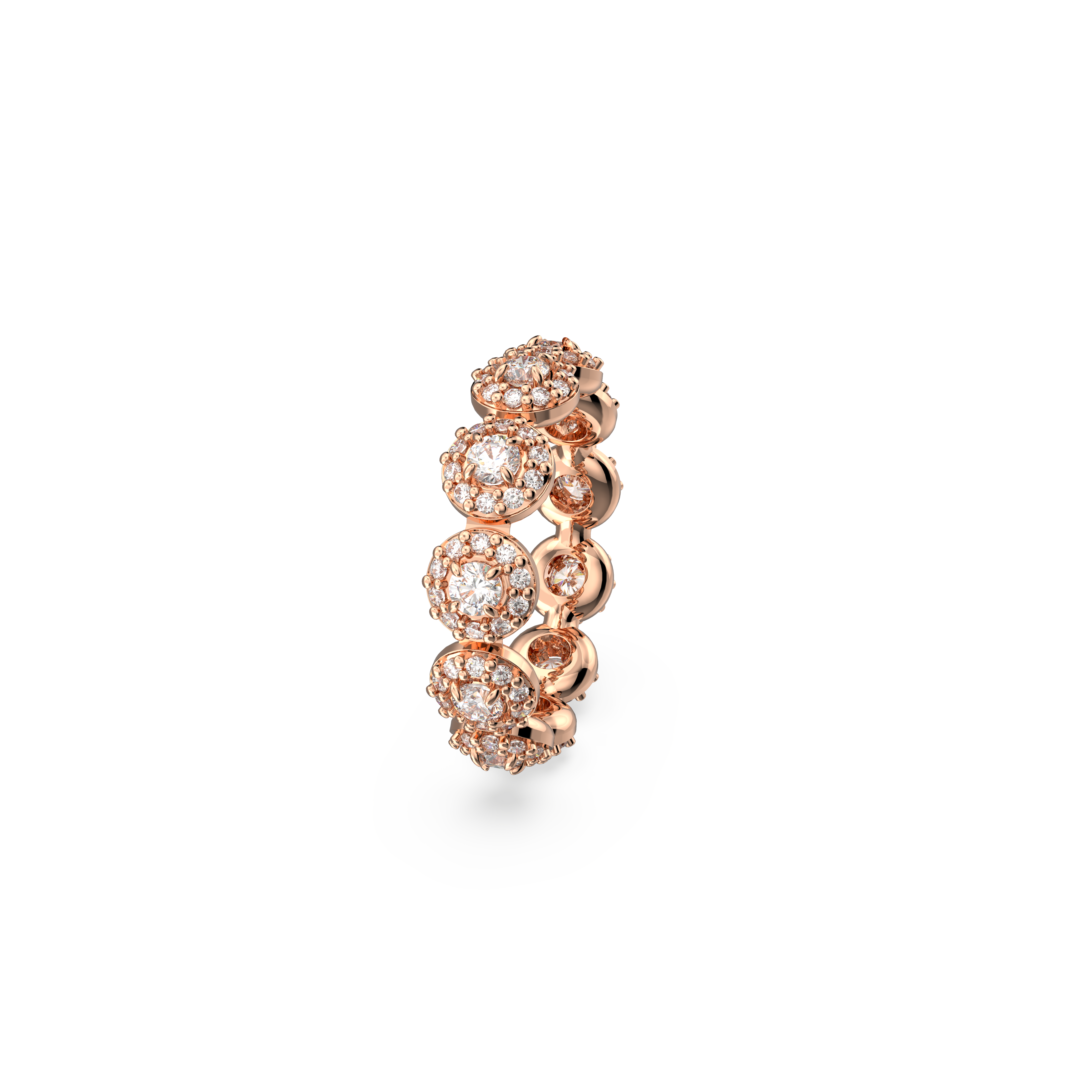 Swarovski Una Angelic ring, Round cut, White, Rose gold-tone plated 5642611