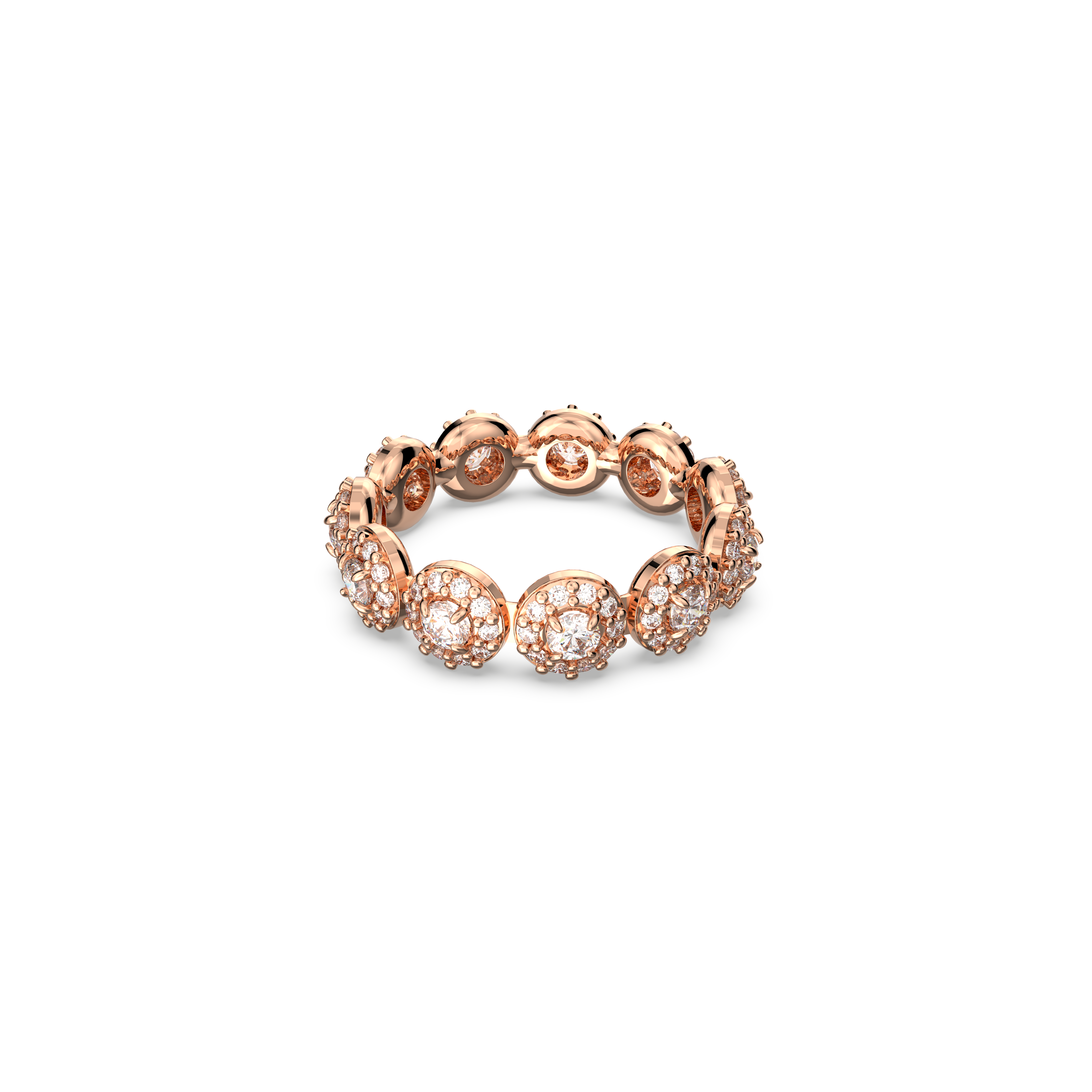 Swarovski Una Angelic ring, Round cut, White, Rose gold-tone plated 5642612