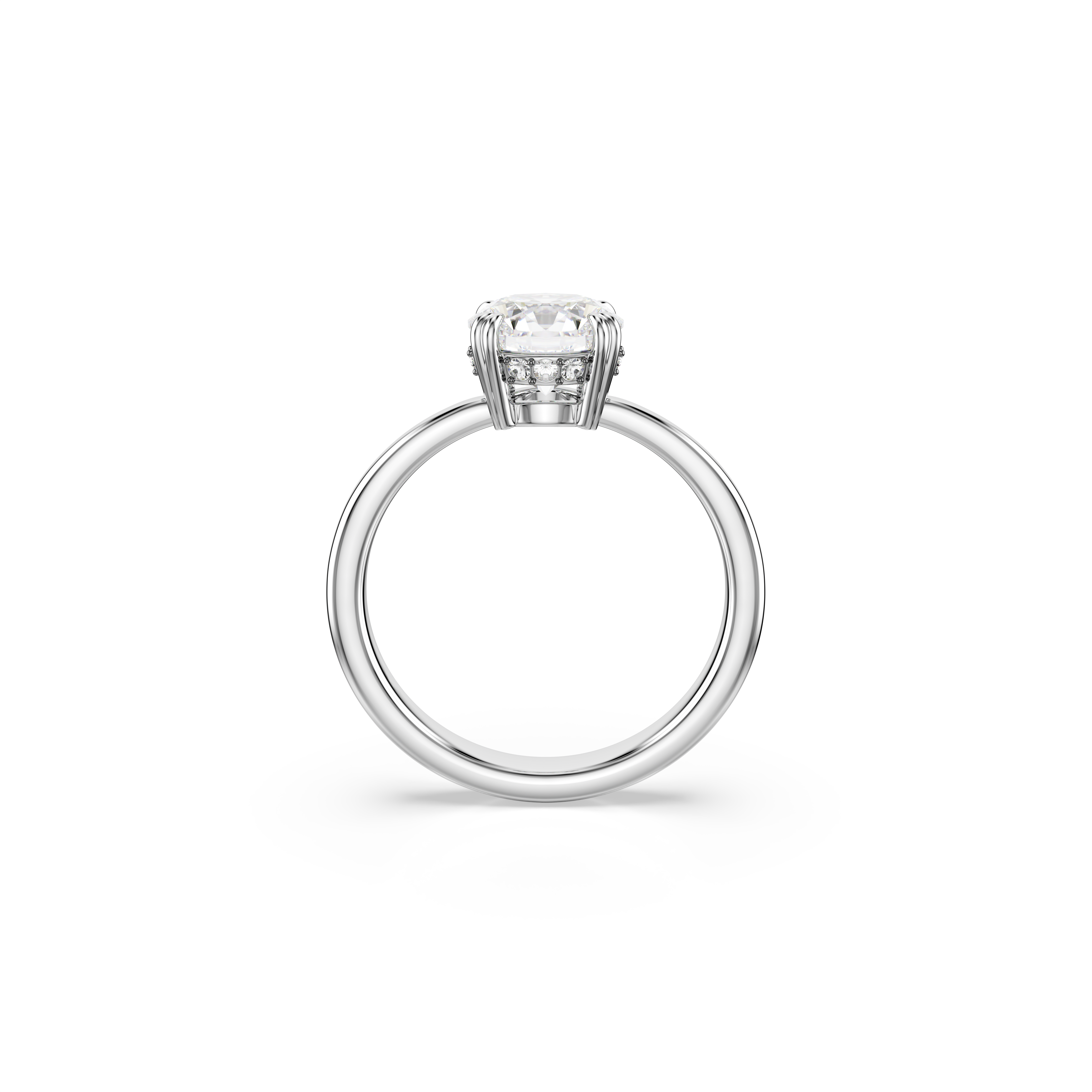 Swarovski Stilla cocktail ring, Round cut, White, Rhodium plated 5642636