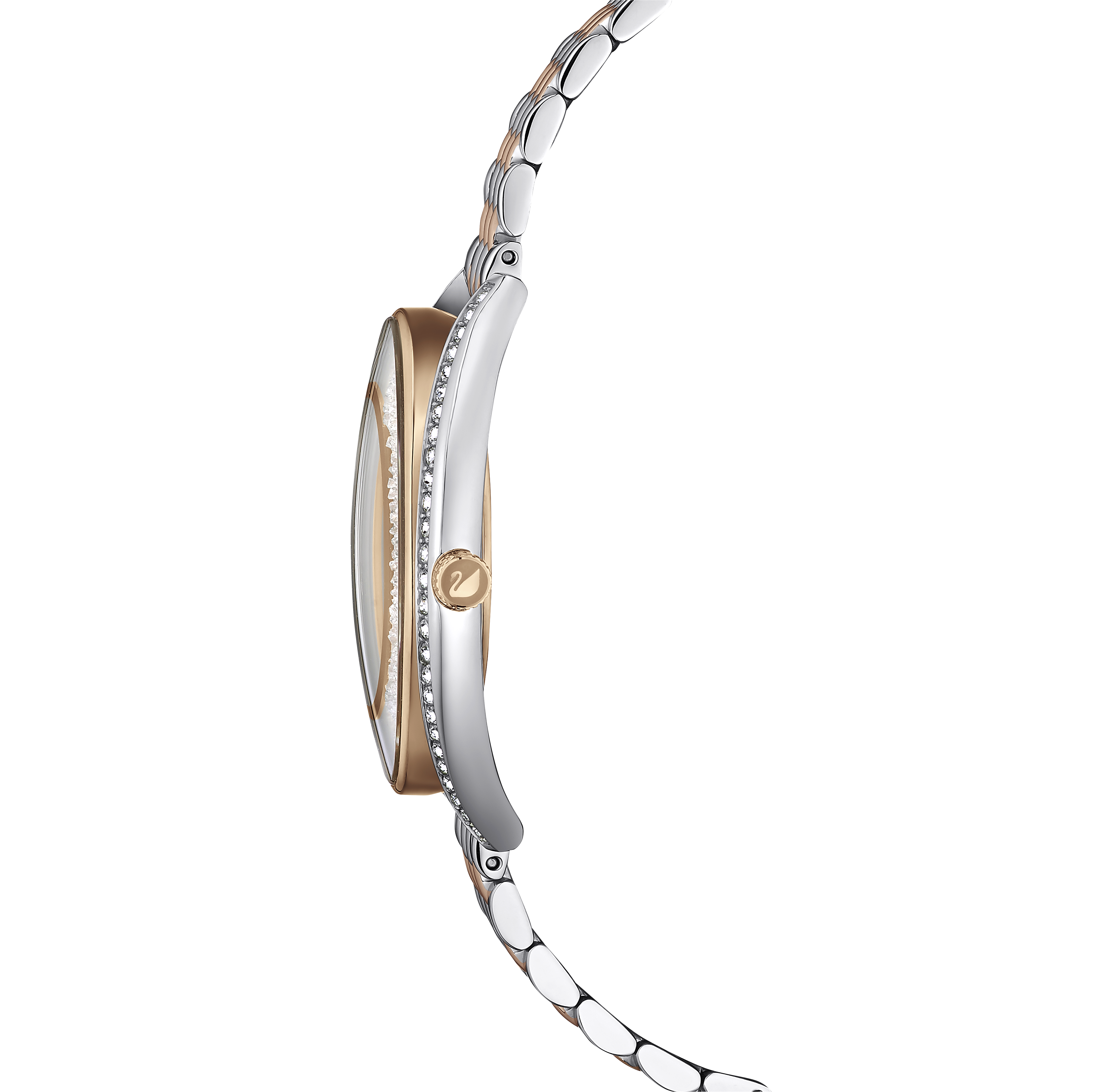Swarovski Crystalline aura watch, Swiss Made, Metal bracelet, Rose gold tone, Mixed metal finish 5644075