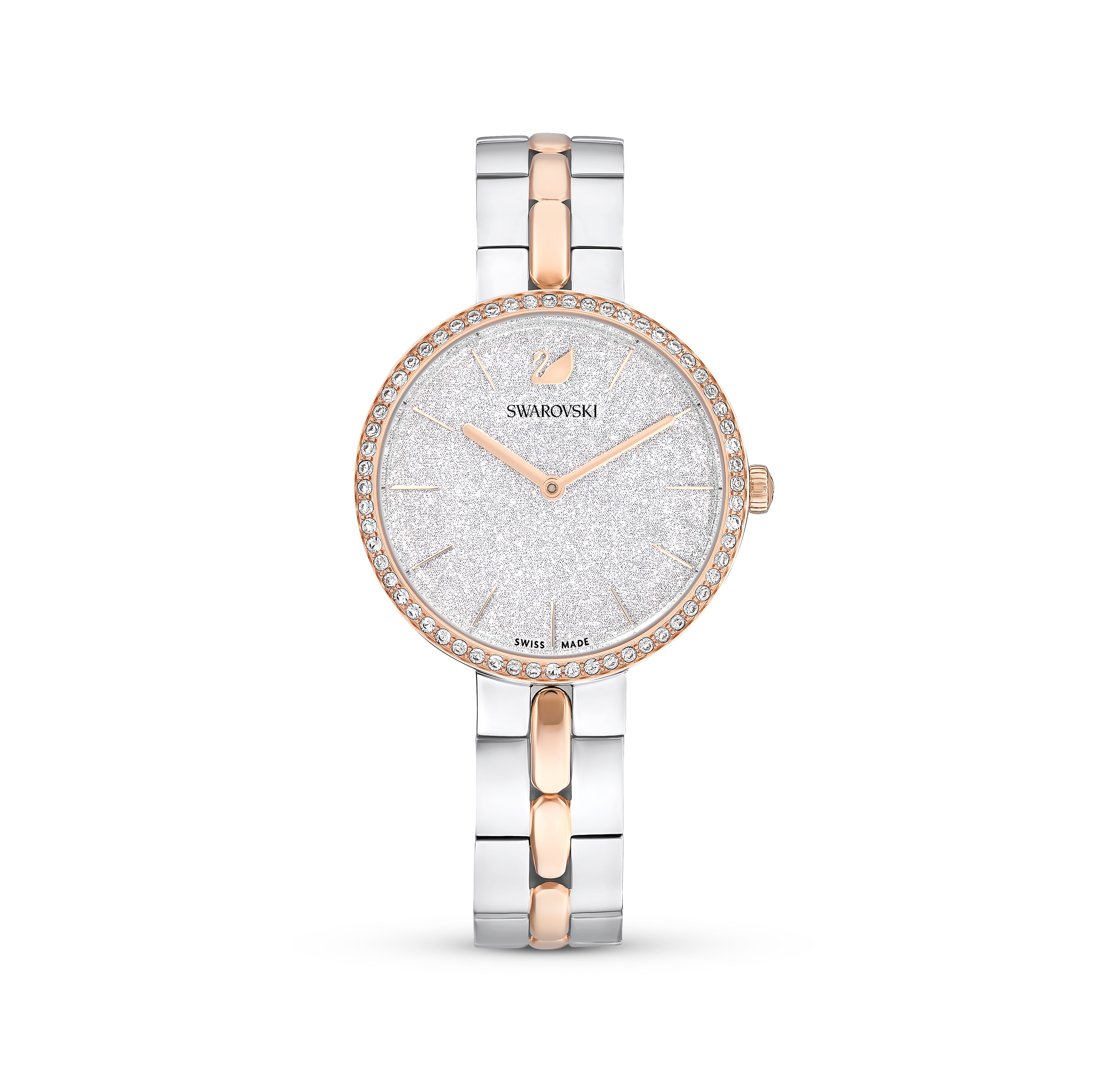 Swarovski Cosmopolitan watch, Swiss Made, Metal bracelet, White, Mixed metal finish 5644081