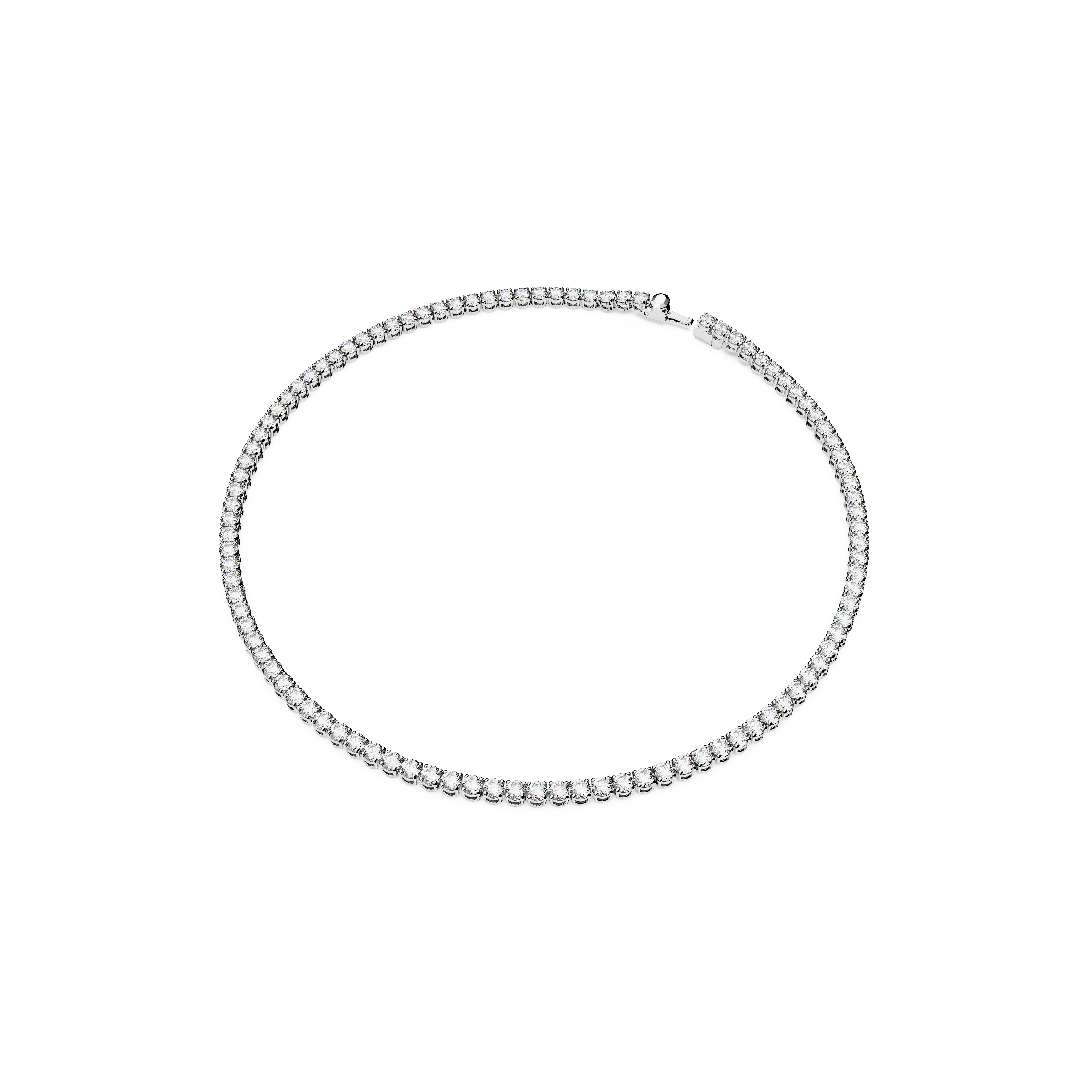 Swarovski Matrix Tennis set, Round cut, White, Rhodium plated 5647730