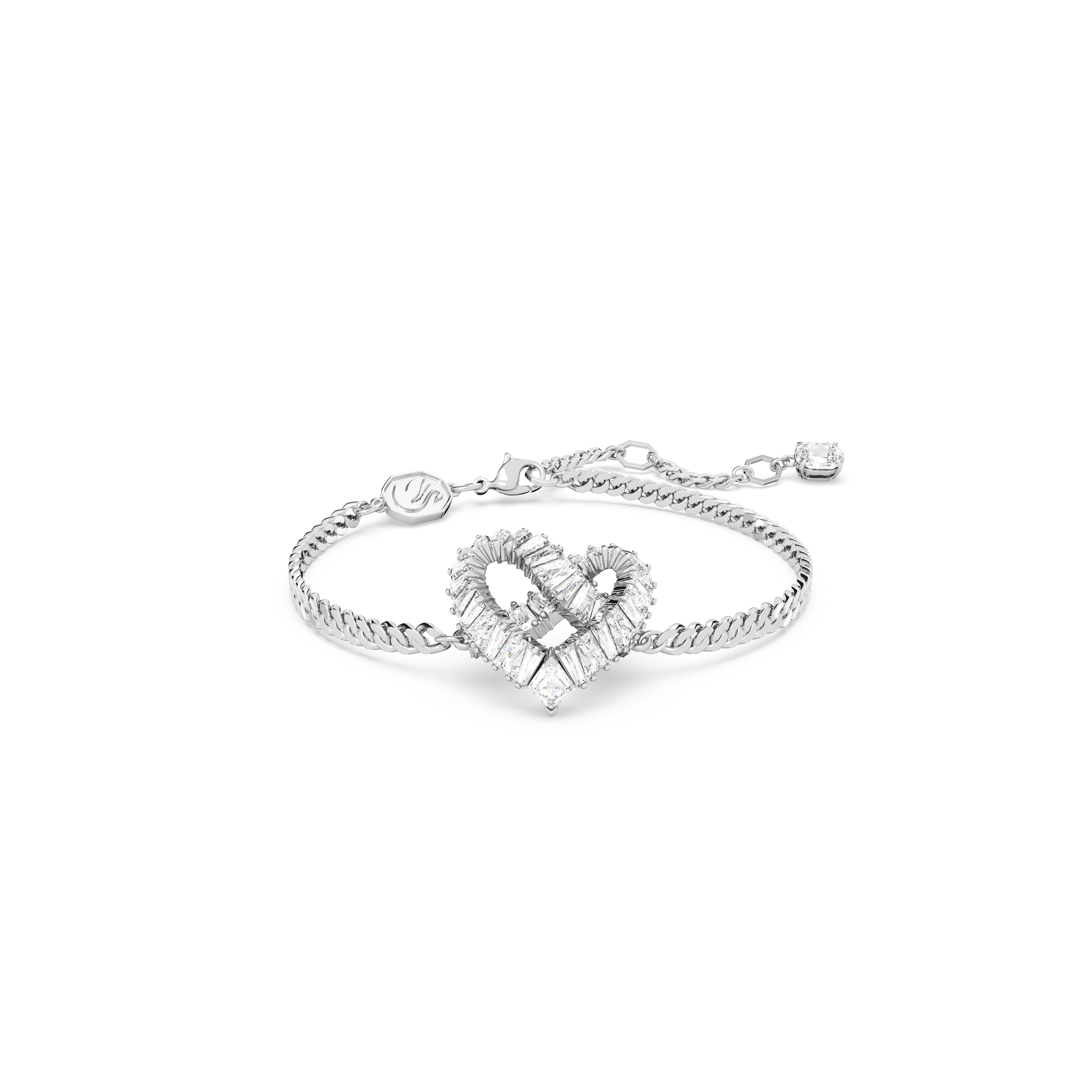 SWAROVSKI MATRIX BRACELET, HEART, WHITE, RHODIUM PLATED 5648299