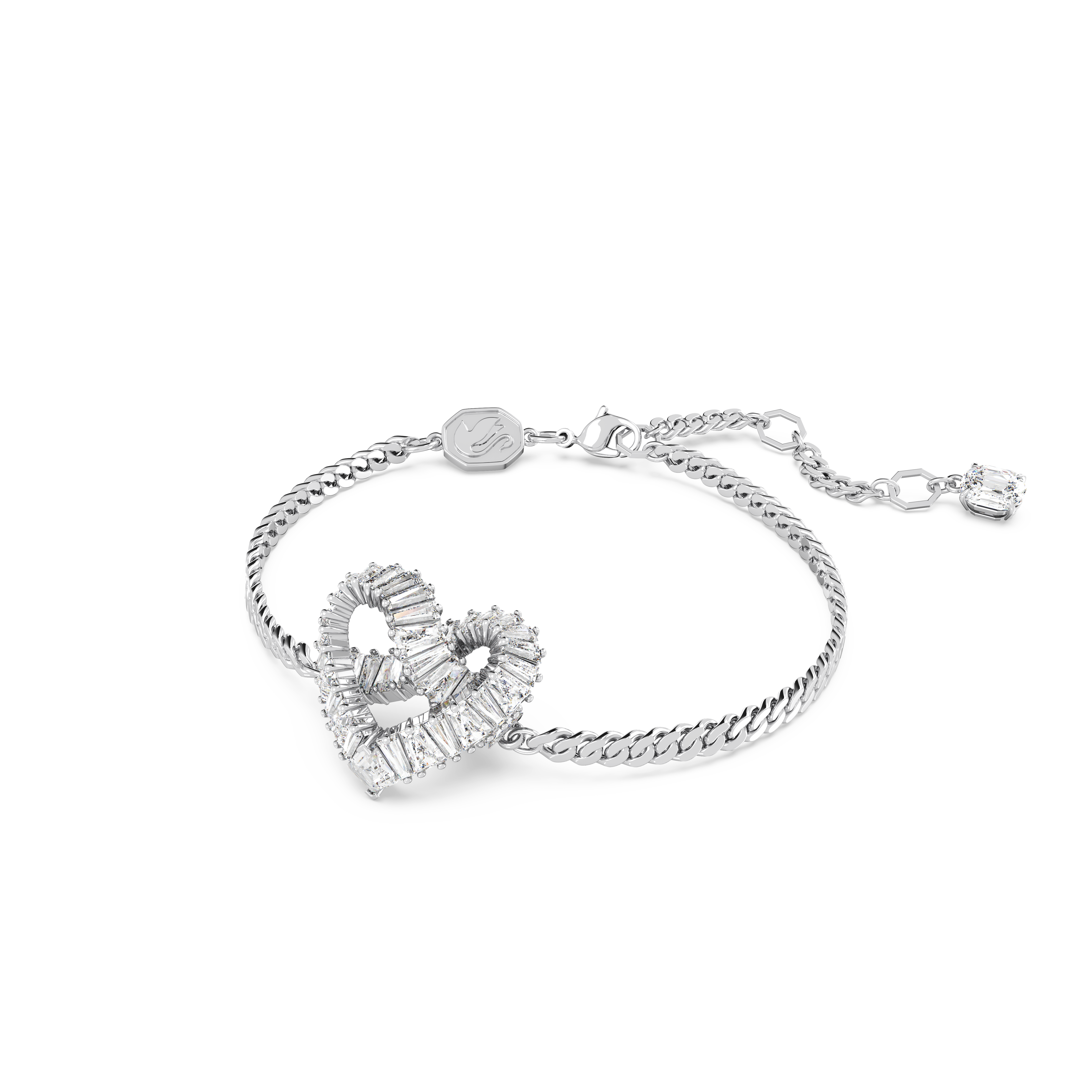 SWAROVSKI MATRIX BRACELET, HEART, WHITE, RHODIUM PLATED 5648299