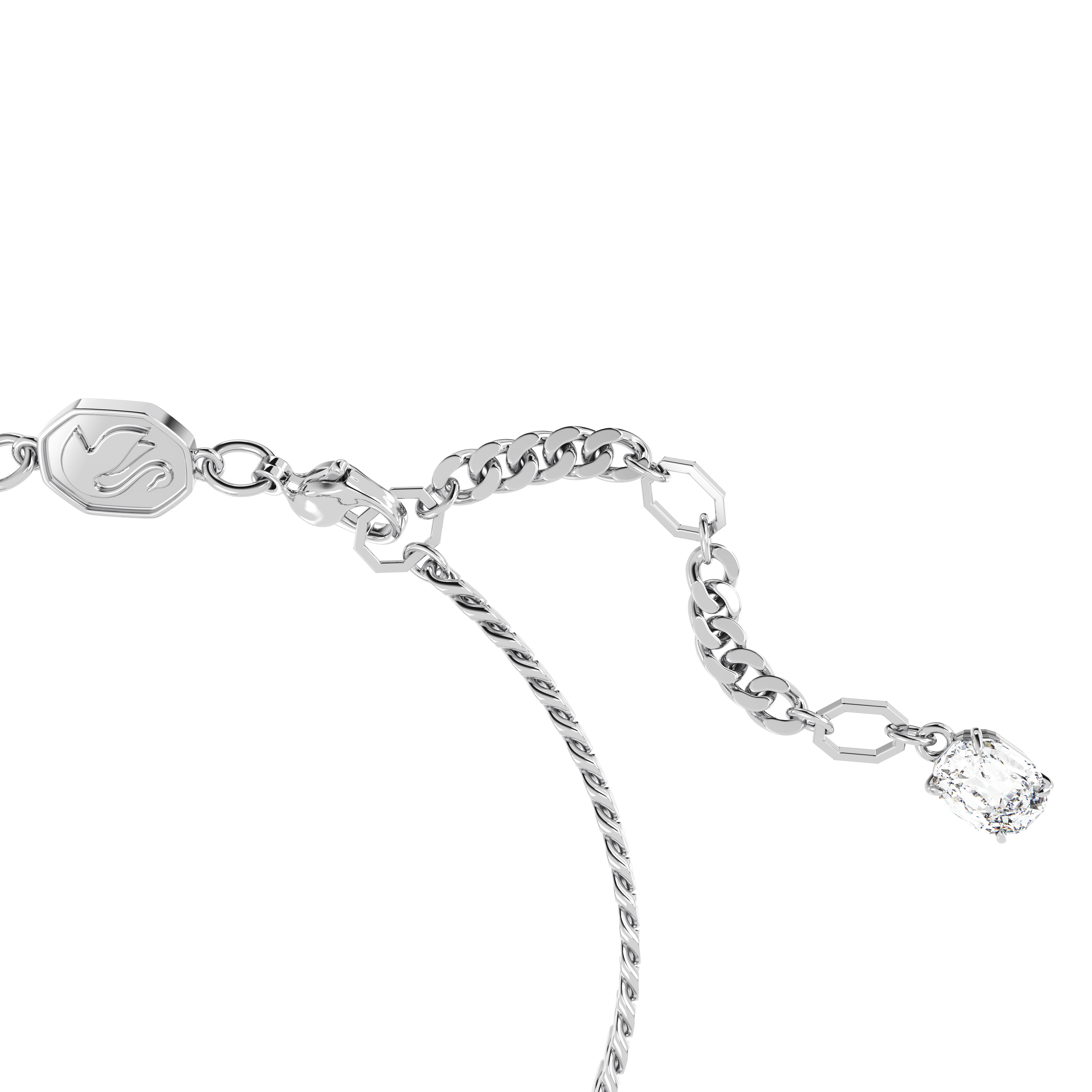 SWAROVSKI MATRIX BRACELET, HEART, WHITE, RHODIUM PLATED 5648299