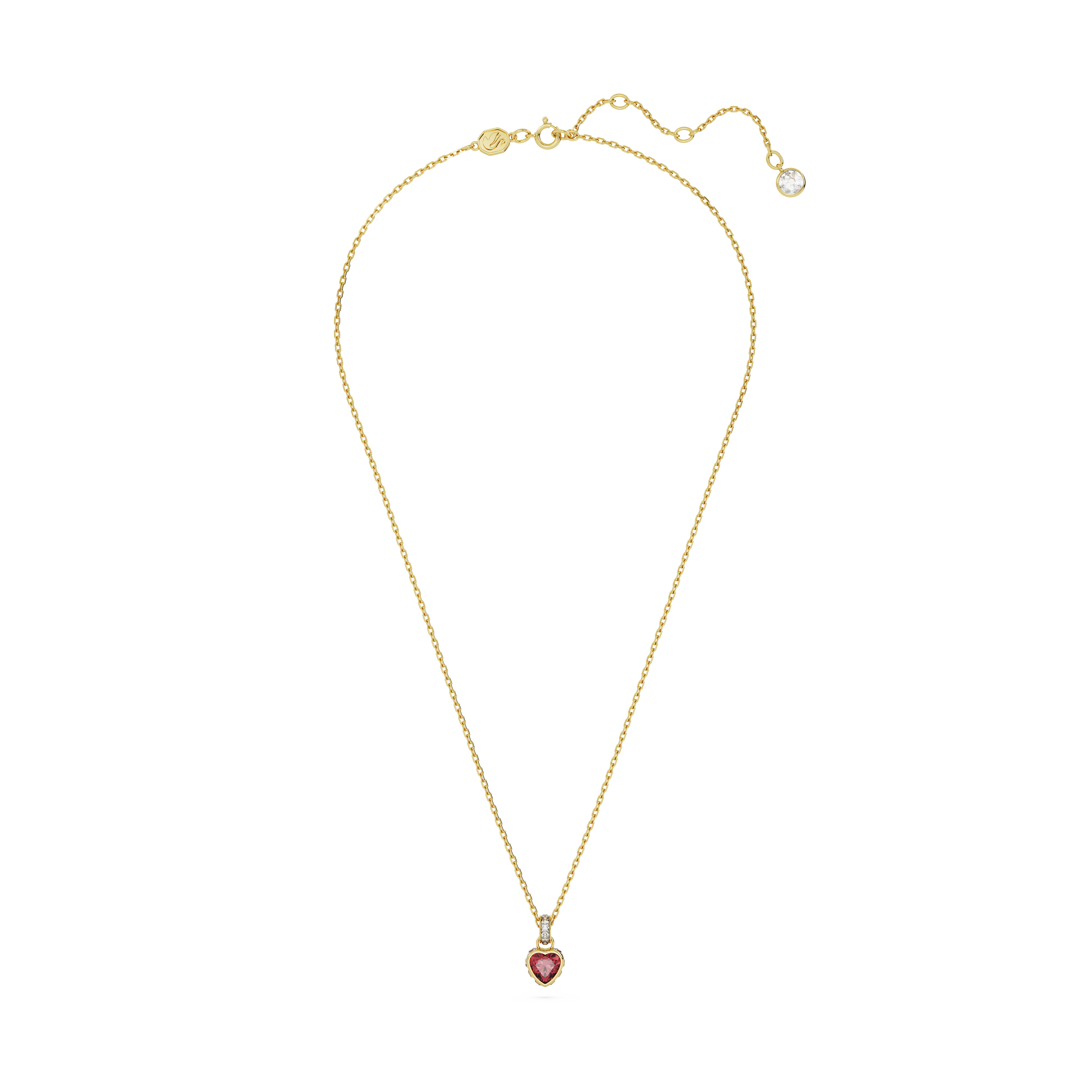Swarovski Chroma pendant, Heart, Red, Gold-tone plated 5648750