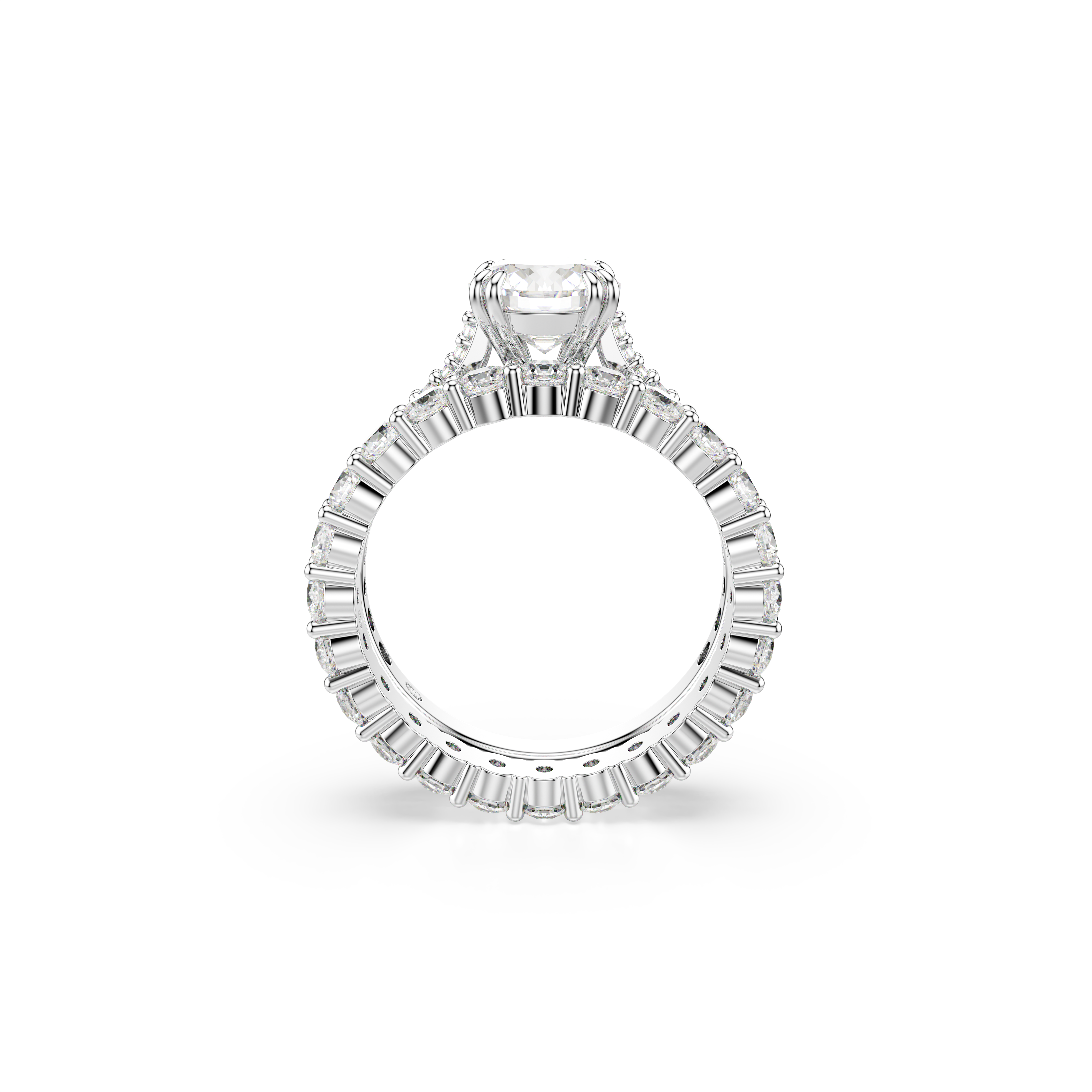 Swarovski Stilla ring, Set (2), Round cut, White, Rhodium plated 5649214