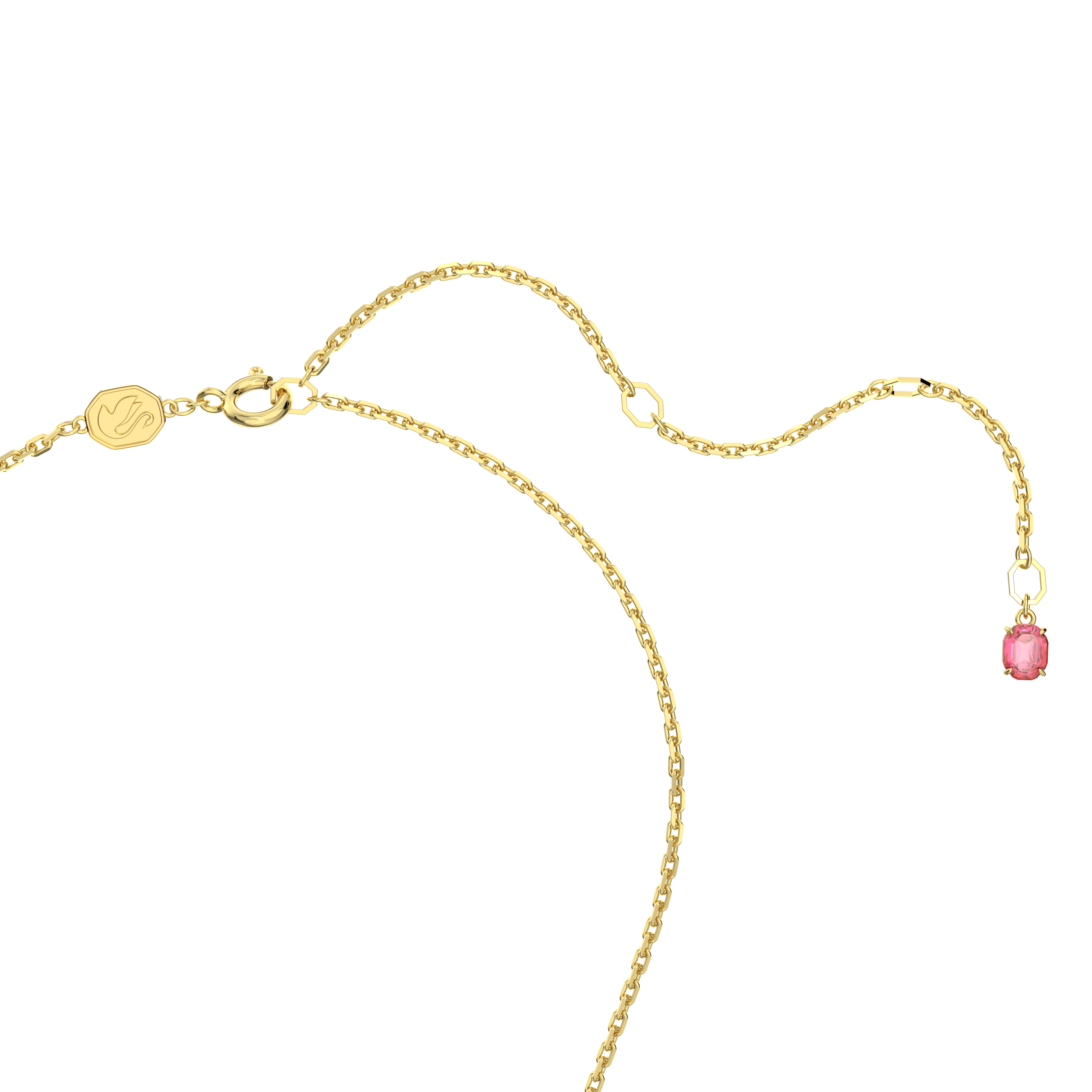 Swarovski Idyllia necklace, Flower, Pink, Gold-tone plated 5650569